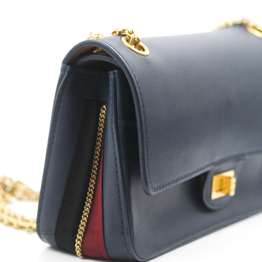 Chanel Nude Reissue 2.55 Medallion Flap 225 Navy Calfskin – Coco Approved  Studio