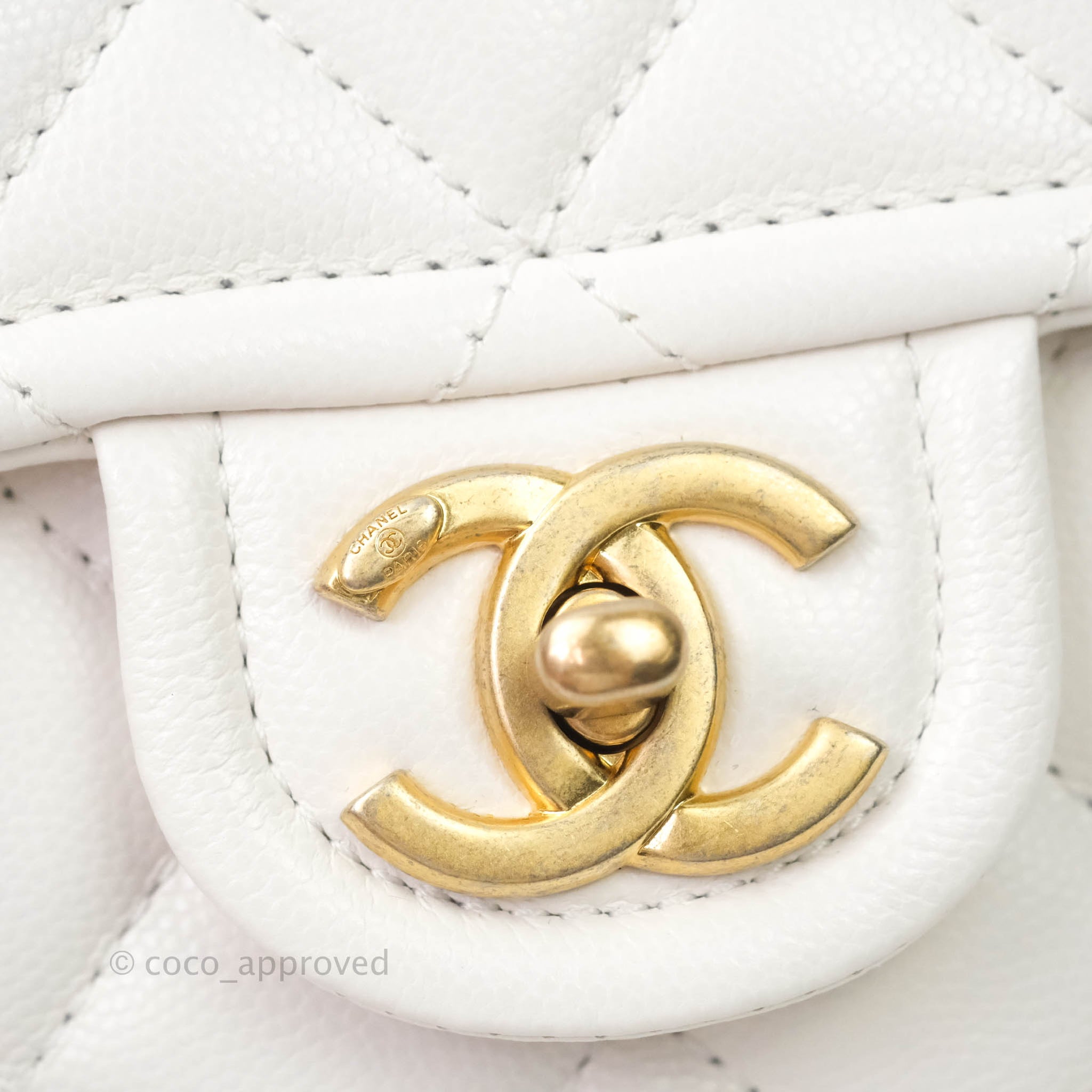 Chanel Small With Chain (O-purse-vanity With Chain) White