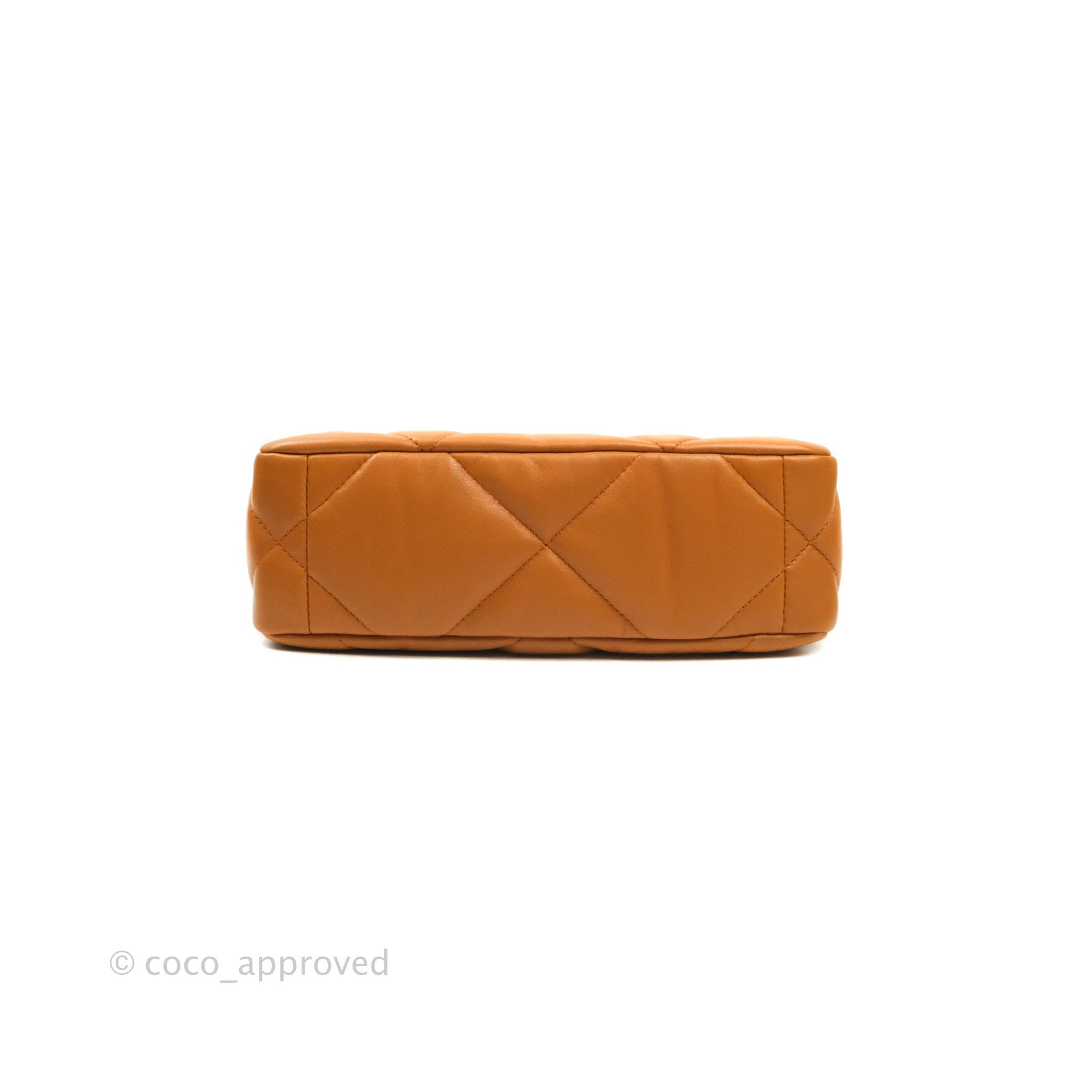 Chanel 19 Small Pouch with Chain, Caramel Lambskin Mixed Tone Hardware, New  in Box MA001