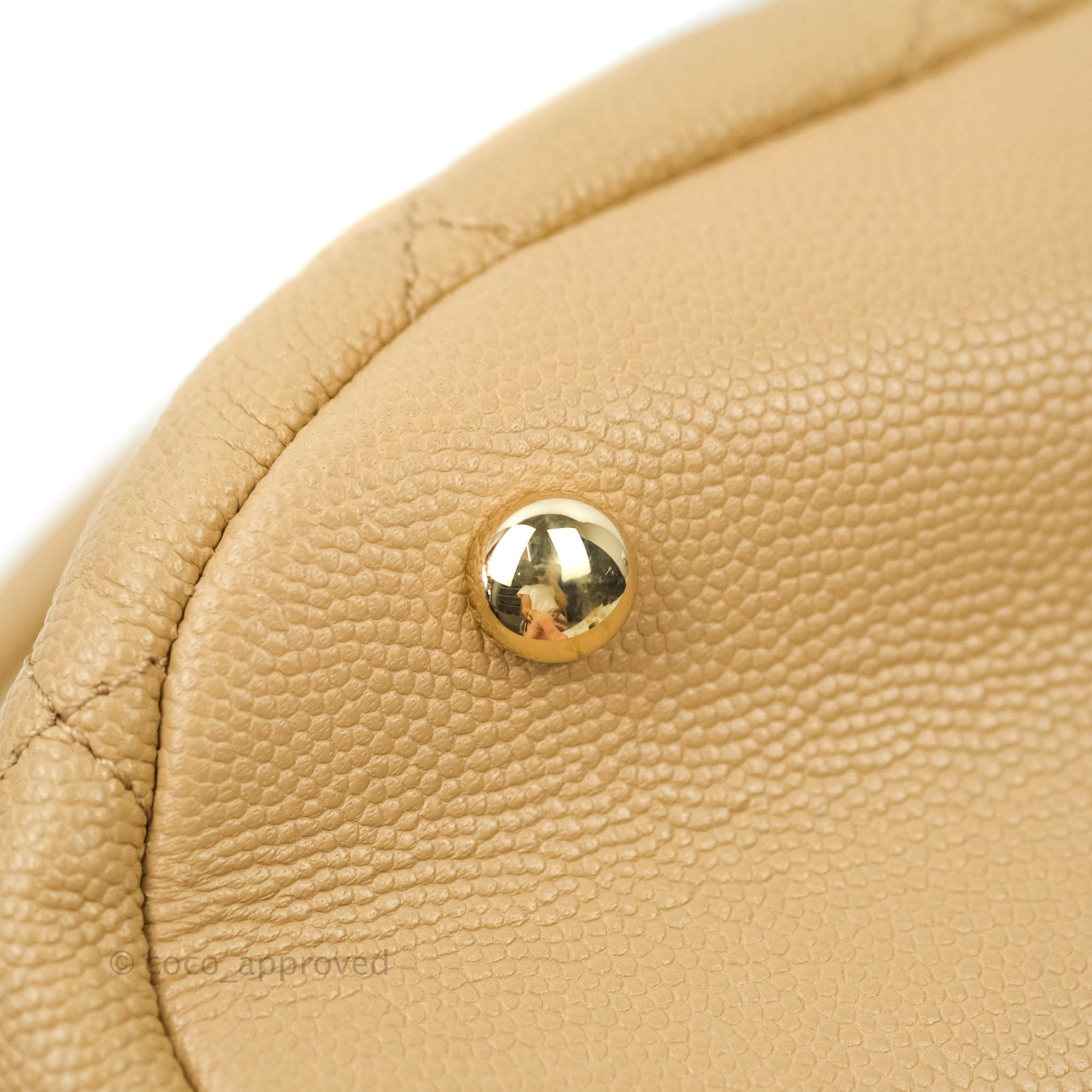 Chanel Caviar Quilted Rolled Up Bucket Drawstring Bag Beige Gold Hardw –  Coco Approved Studio
