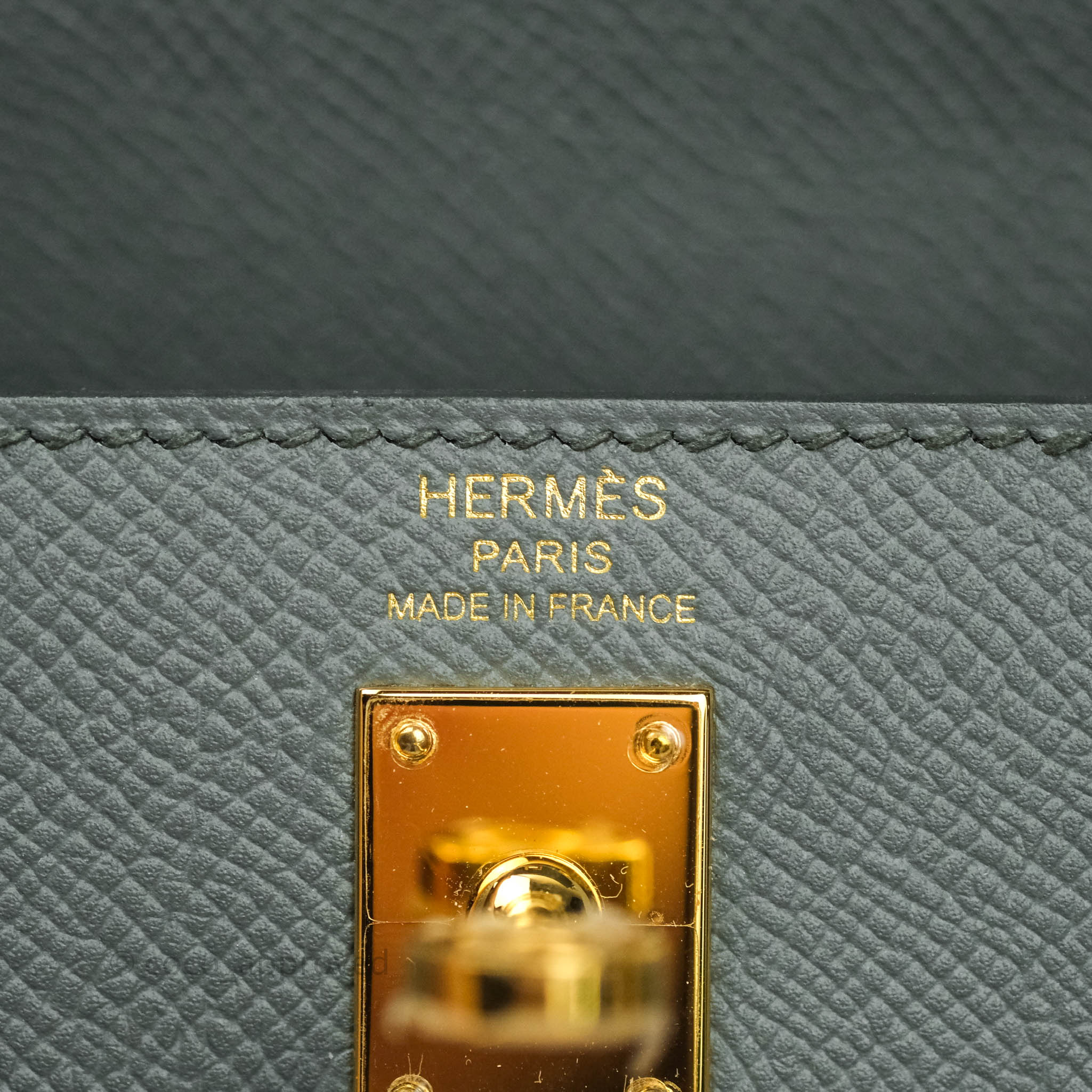 HERMÈS, VERT AMANDE SELLIER KELLY 25CM OF EPSOM LEATHER WITH PALLADIUM  HARDWARE, Handbags & Accessories, 2020