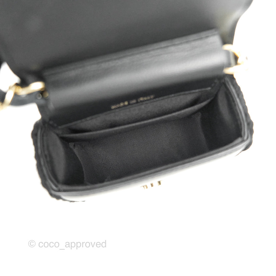 Chanel Mini Bag Black Lambskin Crochet Gold Hardware 22C – Coco