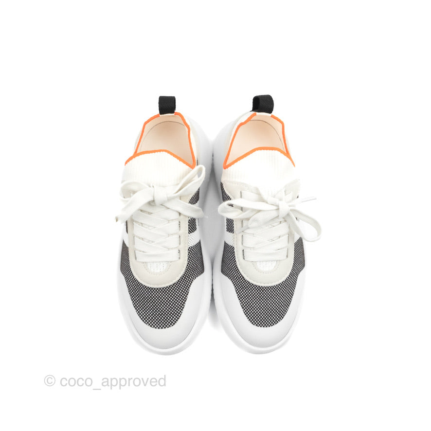 Hermès Crew Sneakers Knit White/Gris Size 36