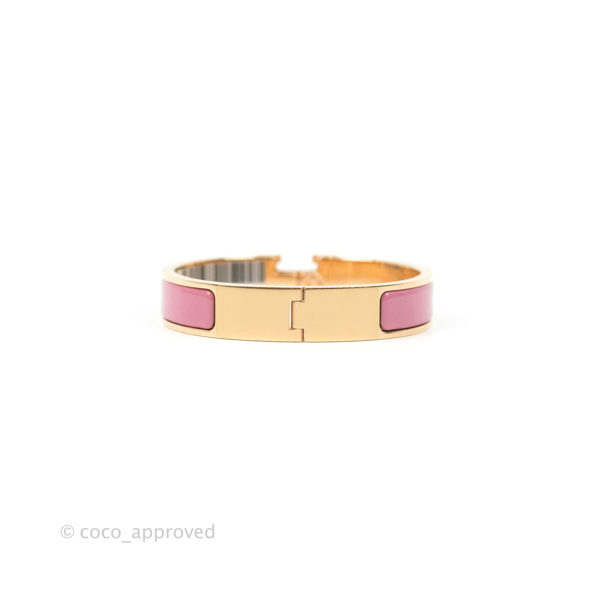 Hermès Clic H Bracelet Rose Patch PM – Coco Approved Studio