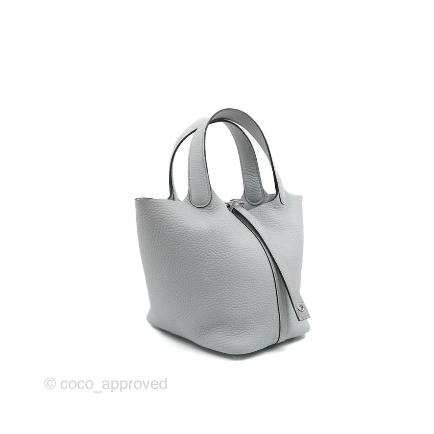 Hermès Picotin Lock 18 Bleu Pale Clemence Palladium Hardware