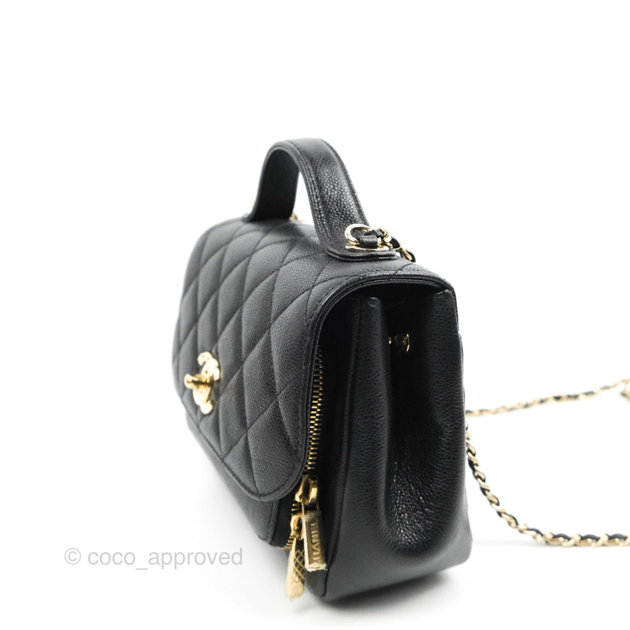 Chanel Small Business Affinity Flap Bag Black Caviar Gold Hardware – Coco  Approved Studio
