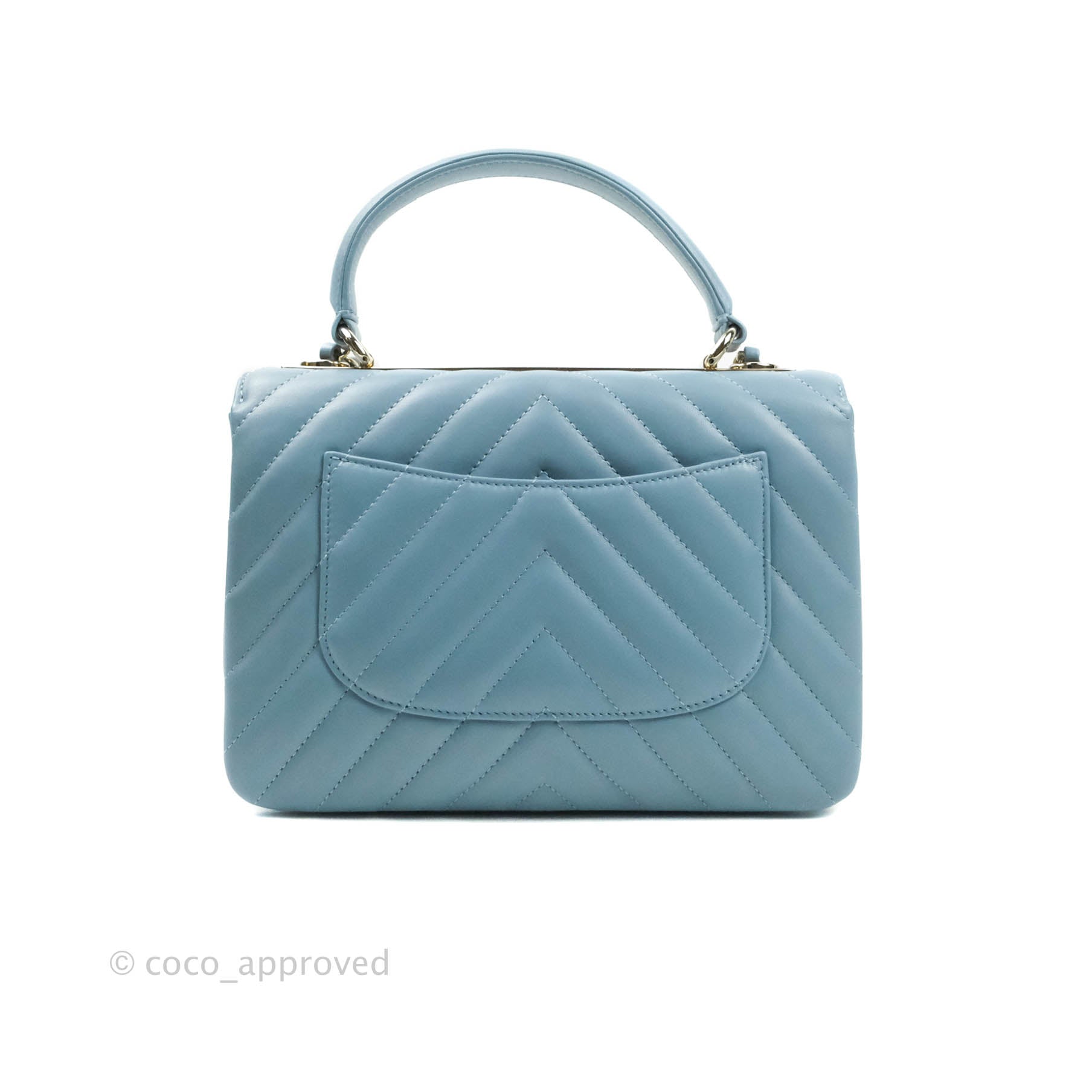 Chanel Light Blue Chevron Medium Trendy CC Top Handle Bag Gold Hardware,  2019 Available For Immediate Sale At Sotheby's