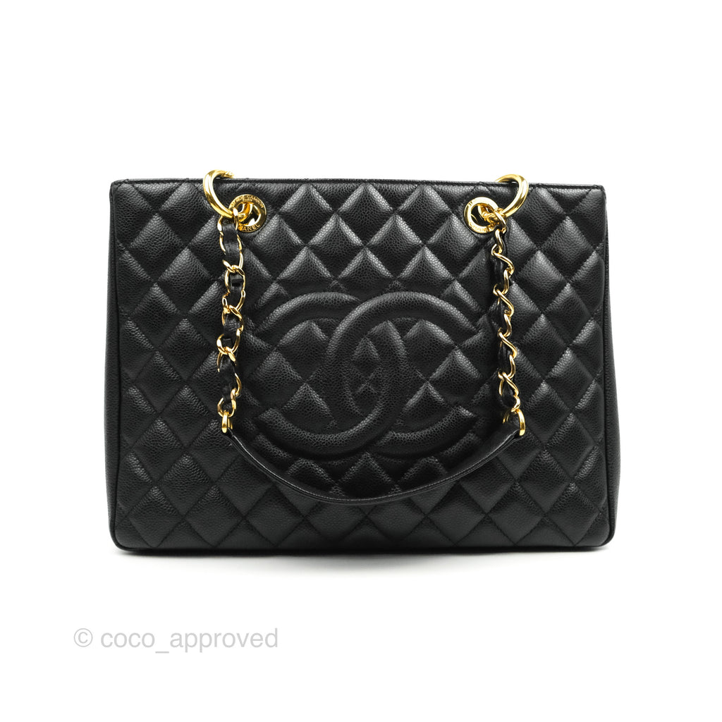 Chanel GST Black Caviar Gold Hardware