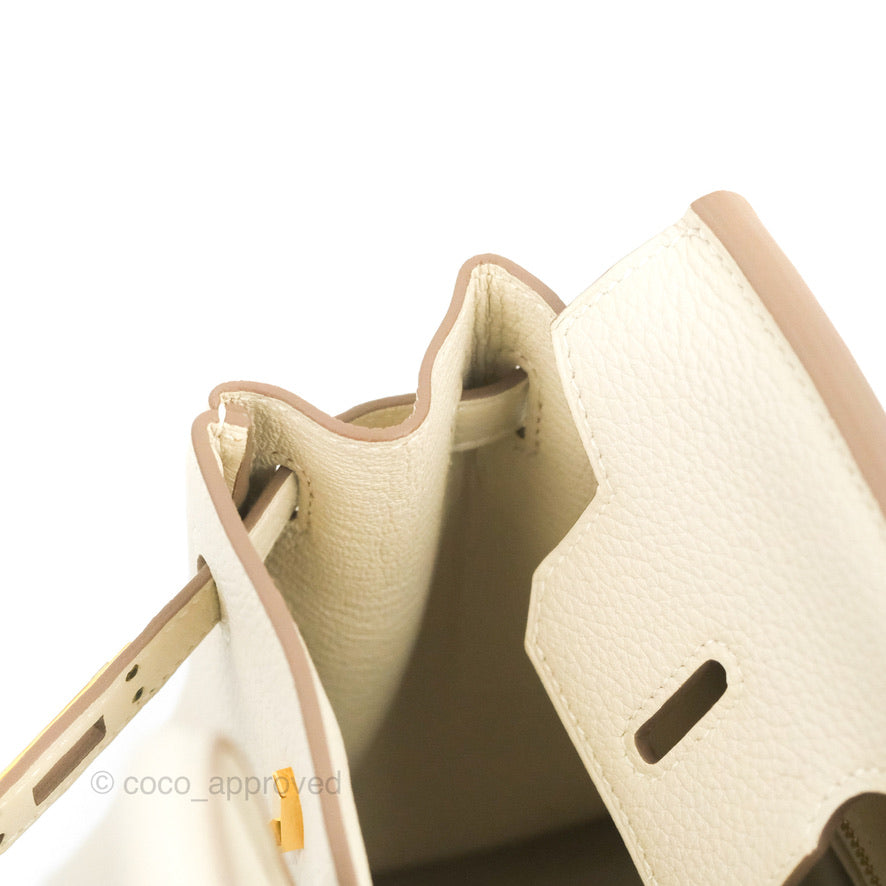 Hermès Her Bag Cabas PM Cream Light brown ref.825151 - Joli Closet