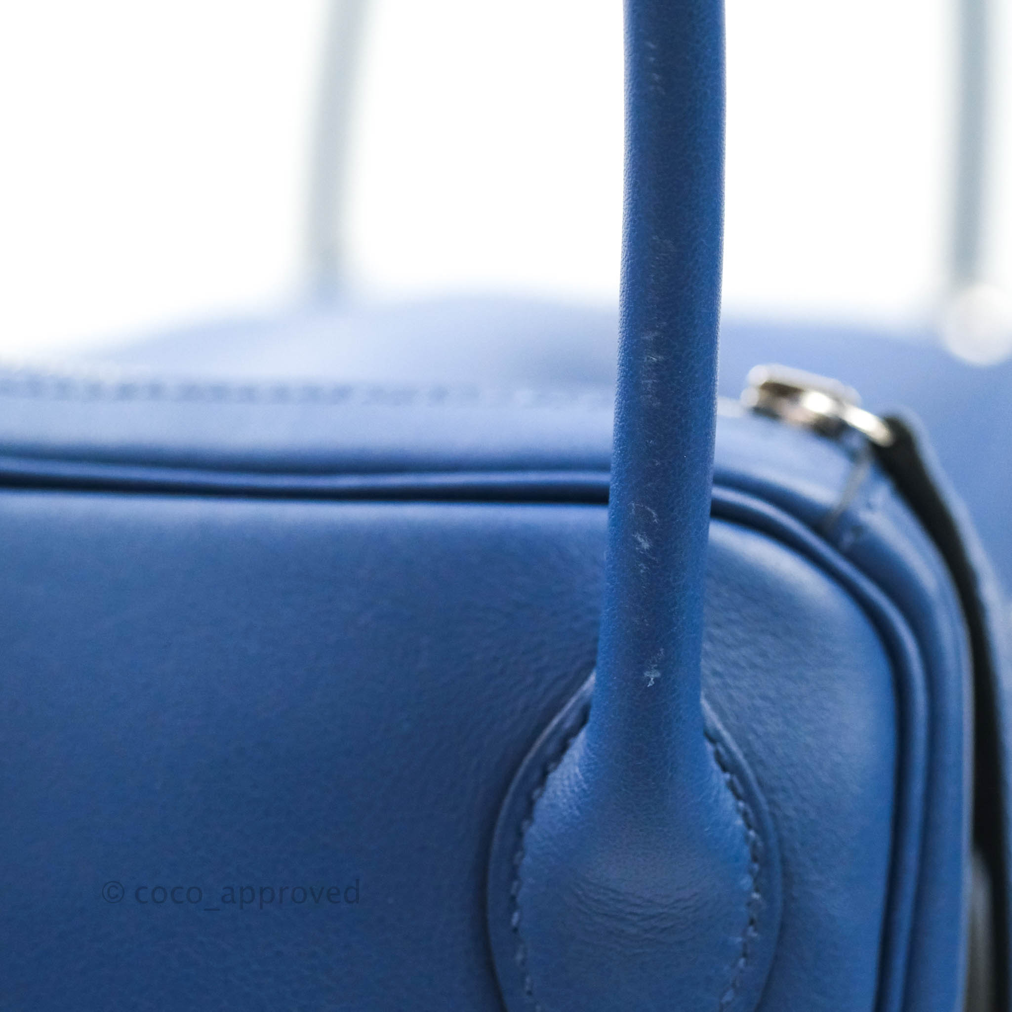 Hermès Lindy 26 Bleu Lin Evercolor Palladium Hardware – Coco Approved Studio