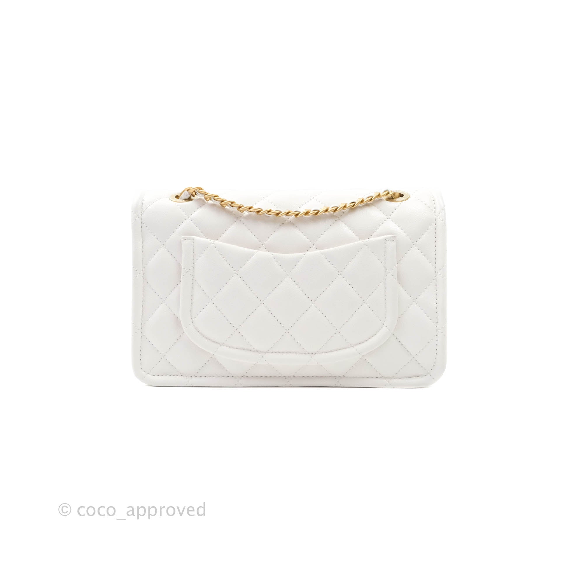 Chanel Small With Chain (O-purse-vanity With Chain) White – Coco Approved  Studio