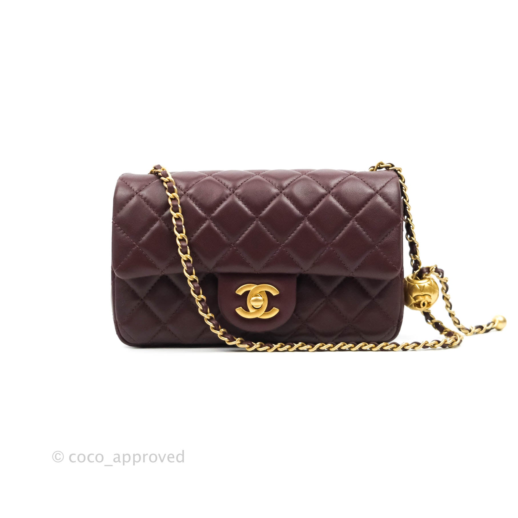 chanel handbag burgundy