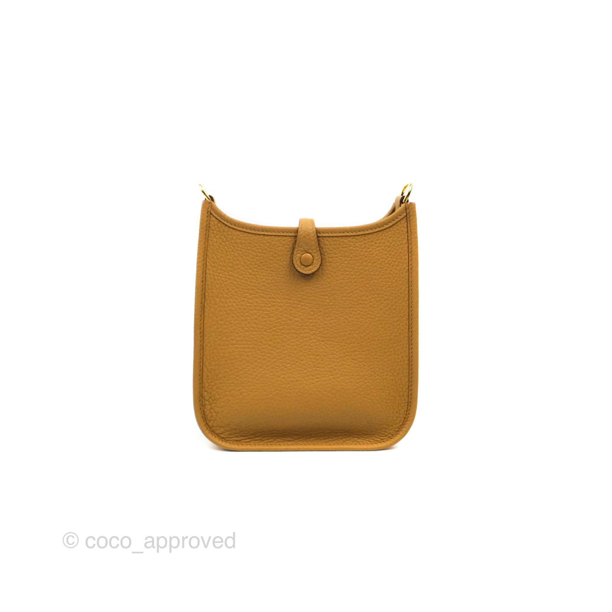 Hermès Mini Evelyne 16 Leather Bag Etoupe Clemence Gold Hardware