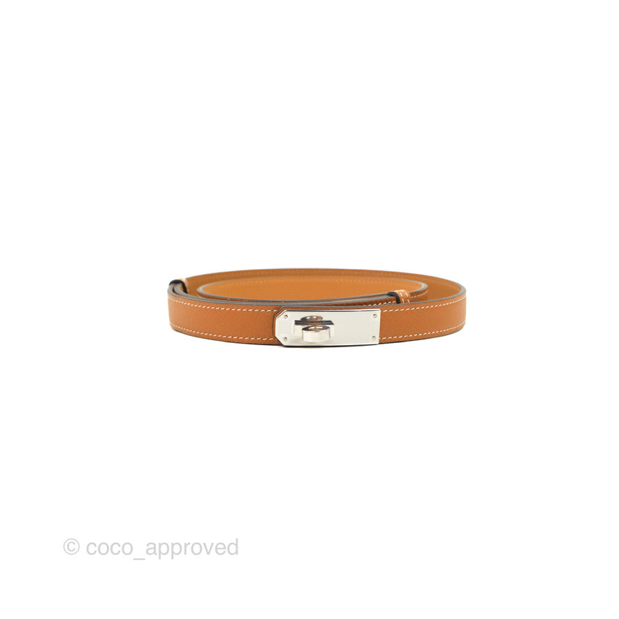 Hermès Kelly Buckle Belt Gold Epsom Palladium Hardware