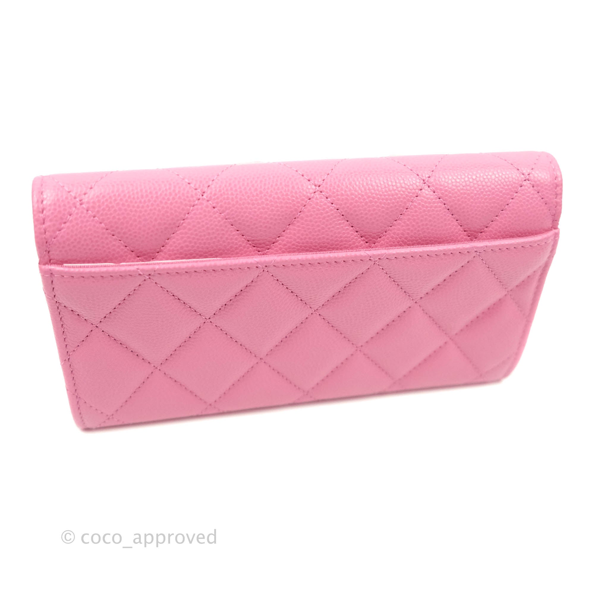 Chanel Quilted Flap Wallet Pink Caviar – Coco Approved Studio