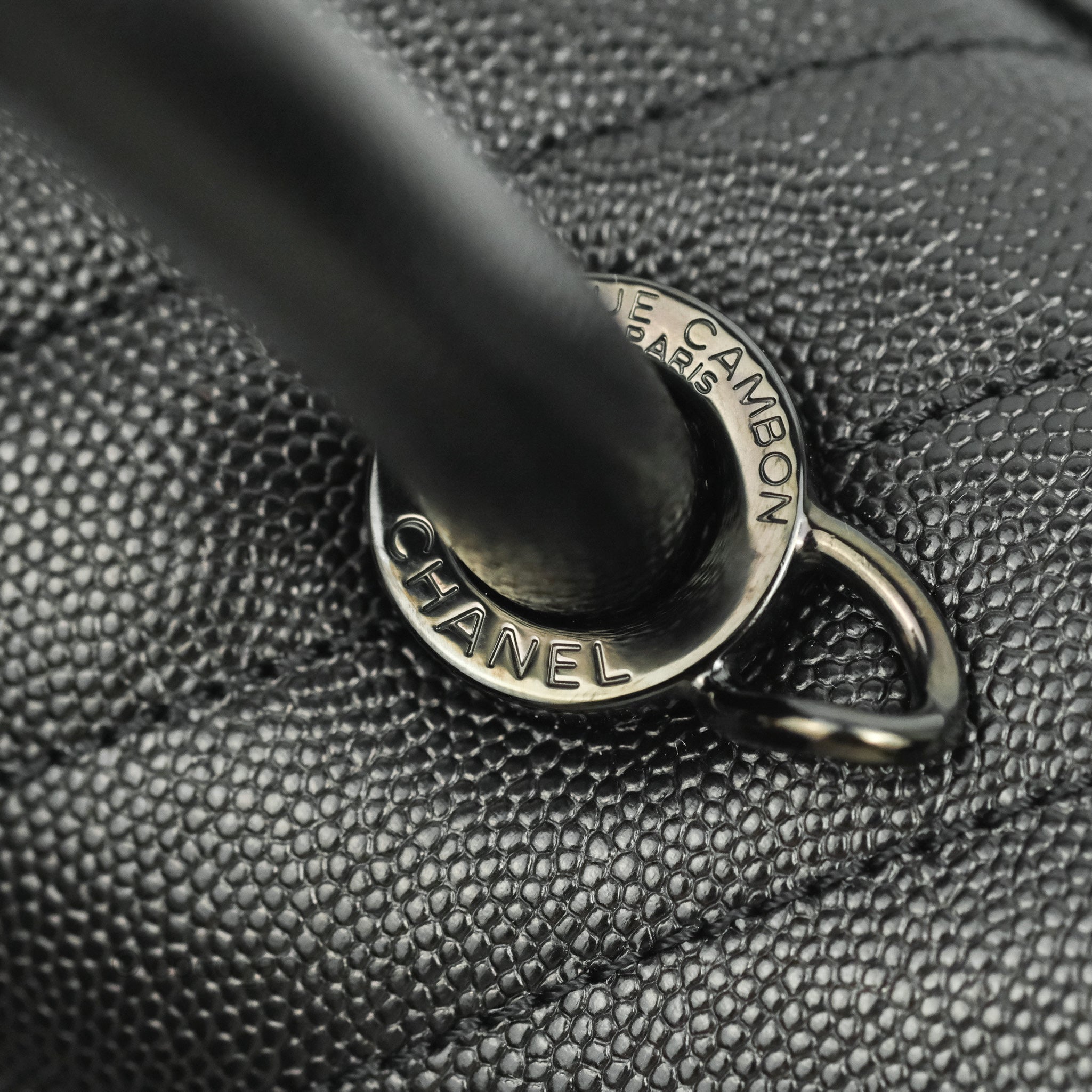 Chanel Small (Medium) Coco Handle Chevron So Black Caviar – Coco Approved  Studio