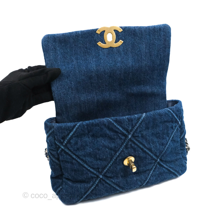Chanel 19 Small Denim Mixed Hardware