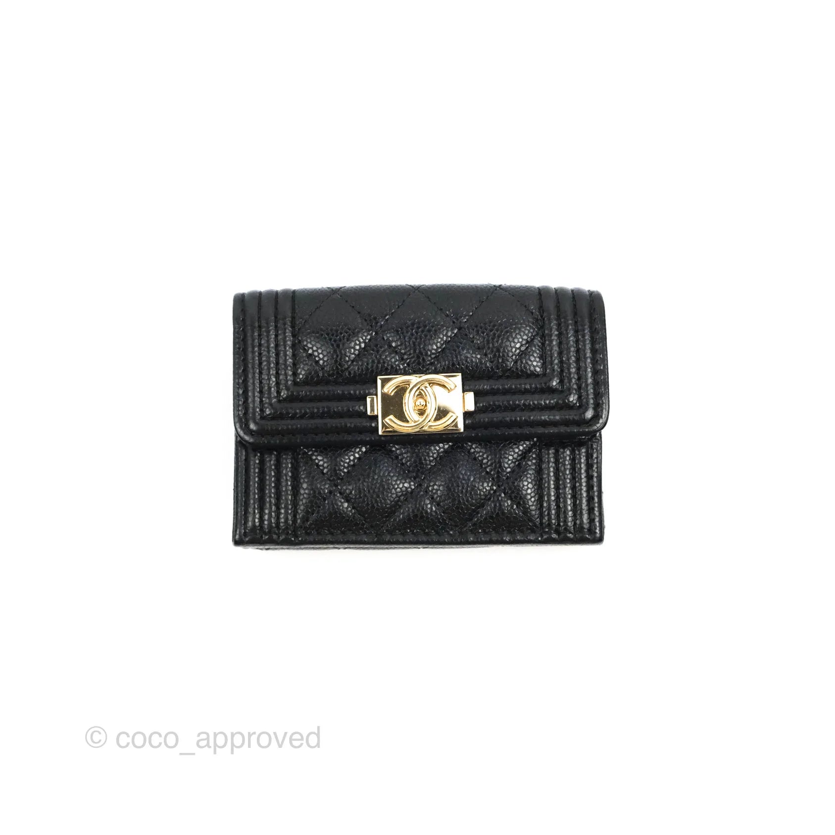 CHANEL Caviar Quilted Small Boy Flap Wallet Pink 1263679