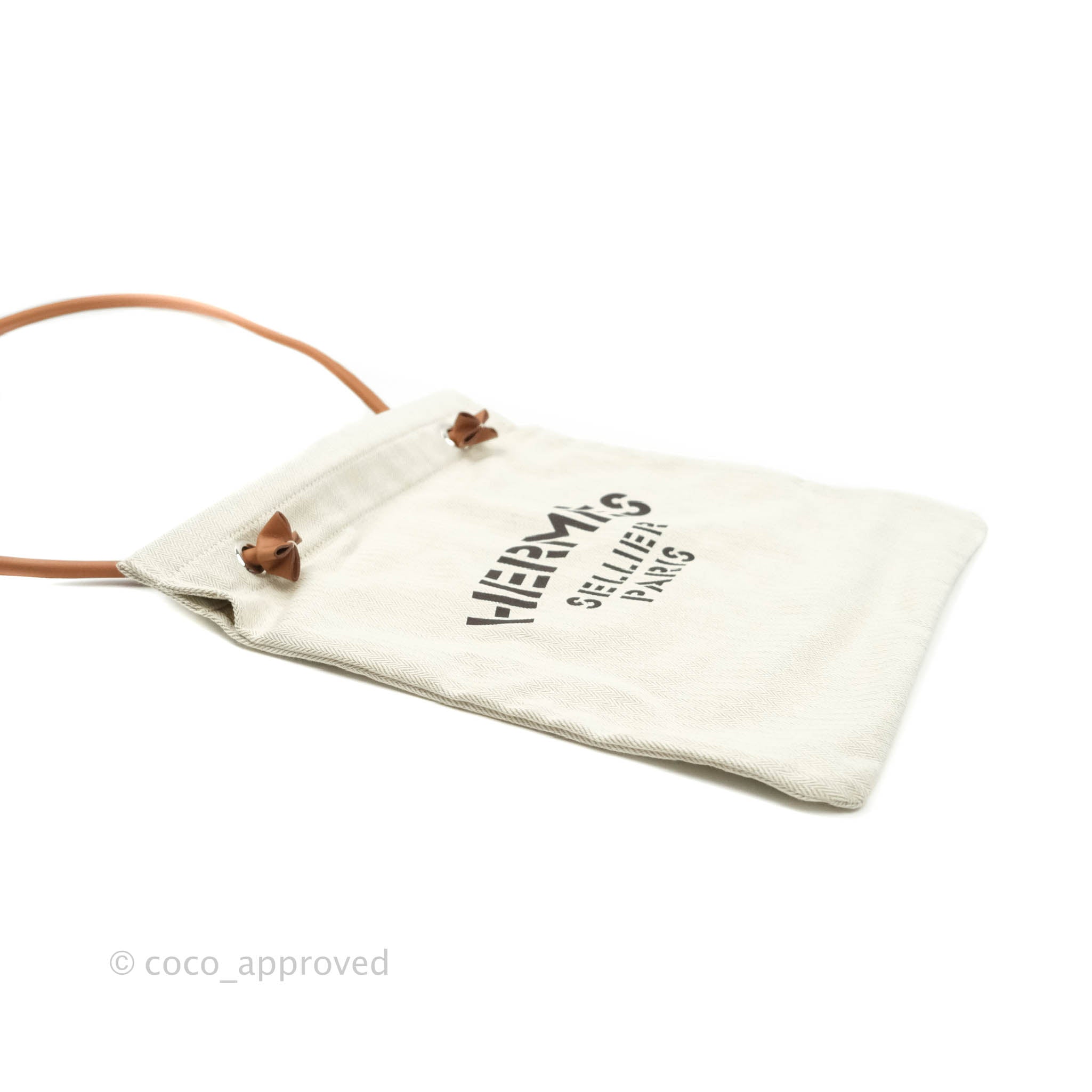 Aline cloth handbag Hermès Beige in Cloth - 35666811