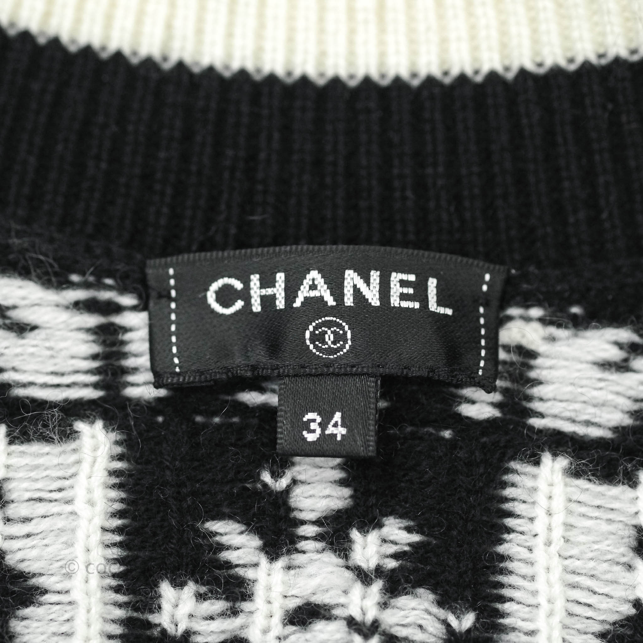 Chanel Black & White Cashmere Cardigan 19B – Coco Approved Studio
