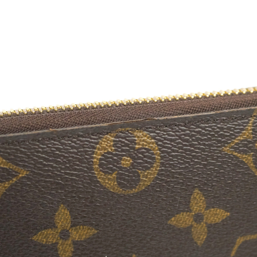 Louis Vuitton Monogram Canvas Clemence Flower Continental Wallet  QJA26H5VPB010