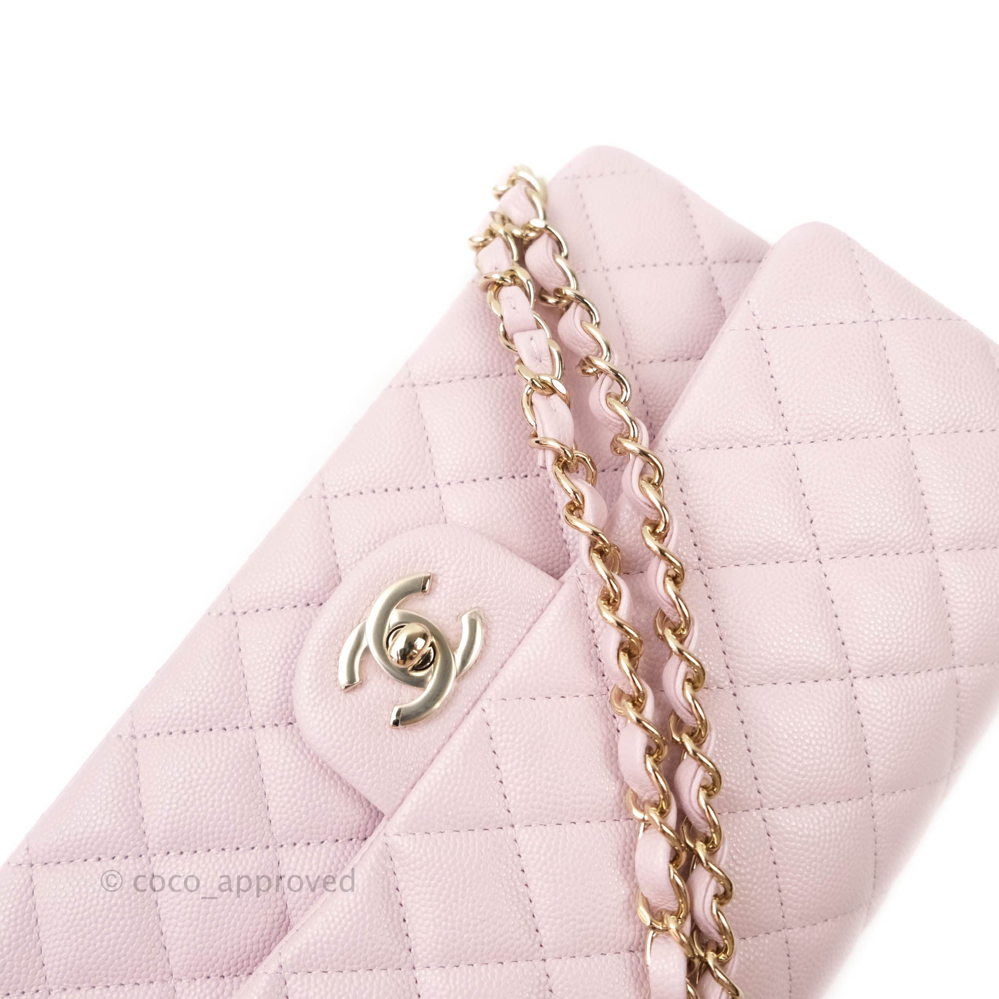 chanel pink classic bag