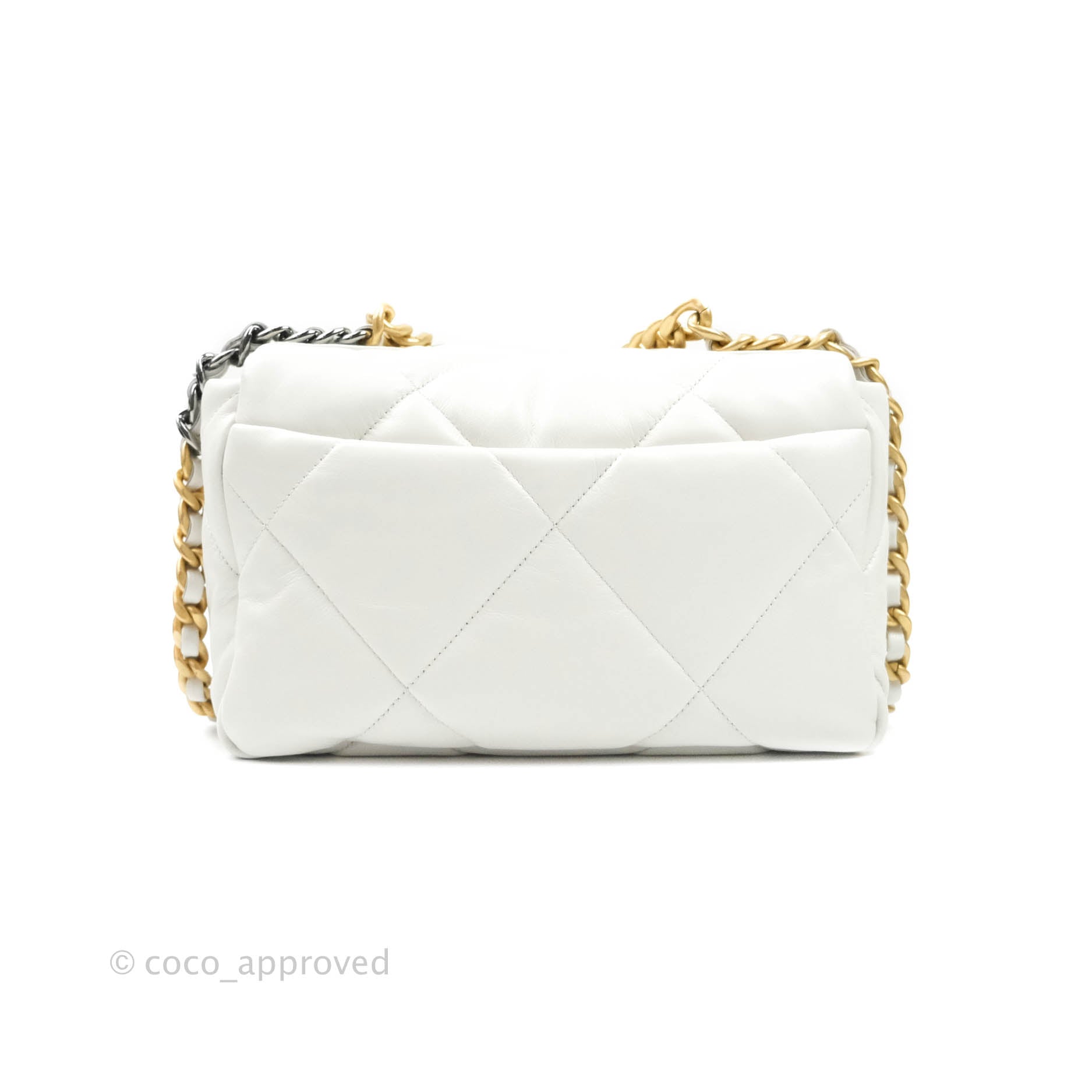 Chanel 19 Small White Mixed Hardware – Coco Approved Studio