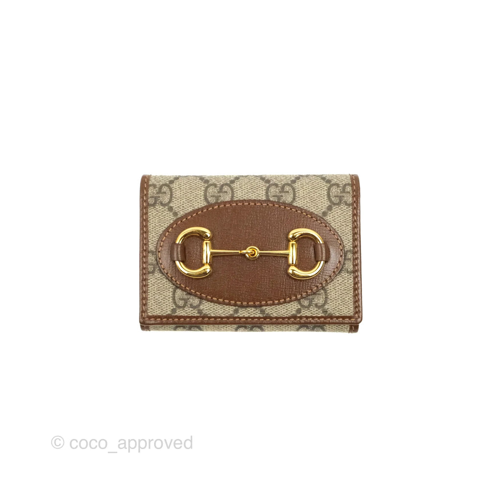 Gucci Horsebit 1955 Wallet GG Supreme Canvas Brown