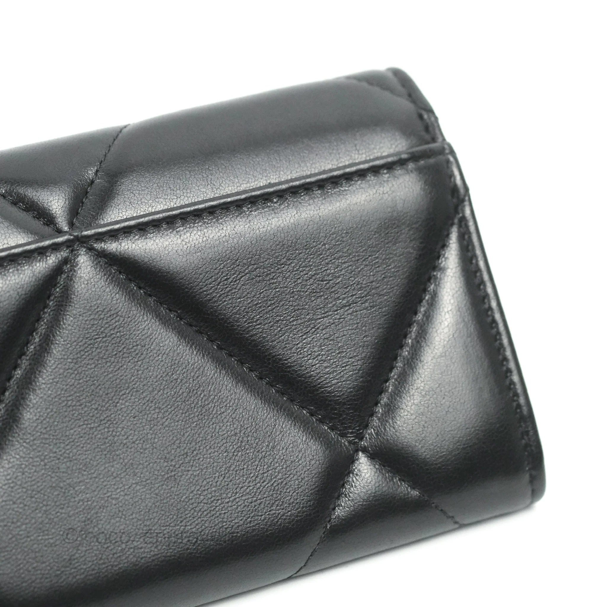 CHANEL, Other, Auth Chanel Classic Black Lambskin Cc Quilted Passport  Holder