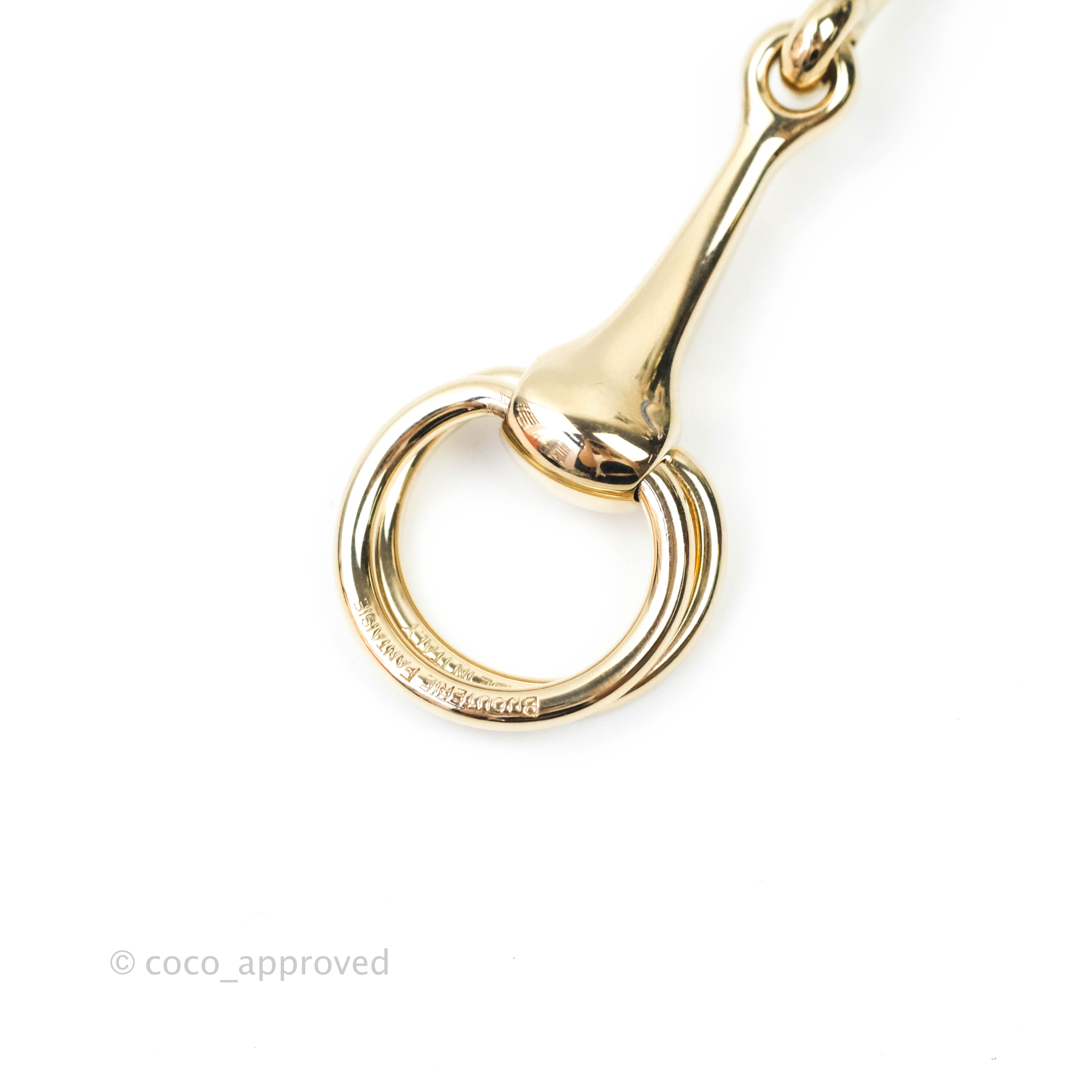 Hermes Goldtone Permabrass Mors Scarf Ring - Yoogi's Closet