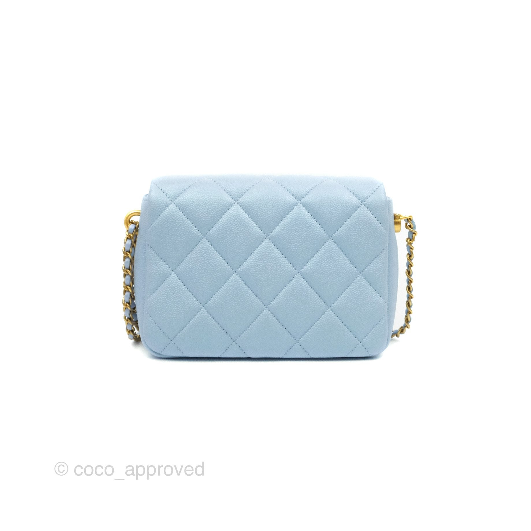 Chanel My Perfect Adjustable Chain Flap Bag Quilted Iridescent Caviar Mini  Metallic 1602601