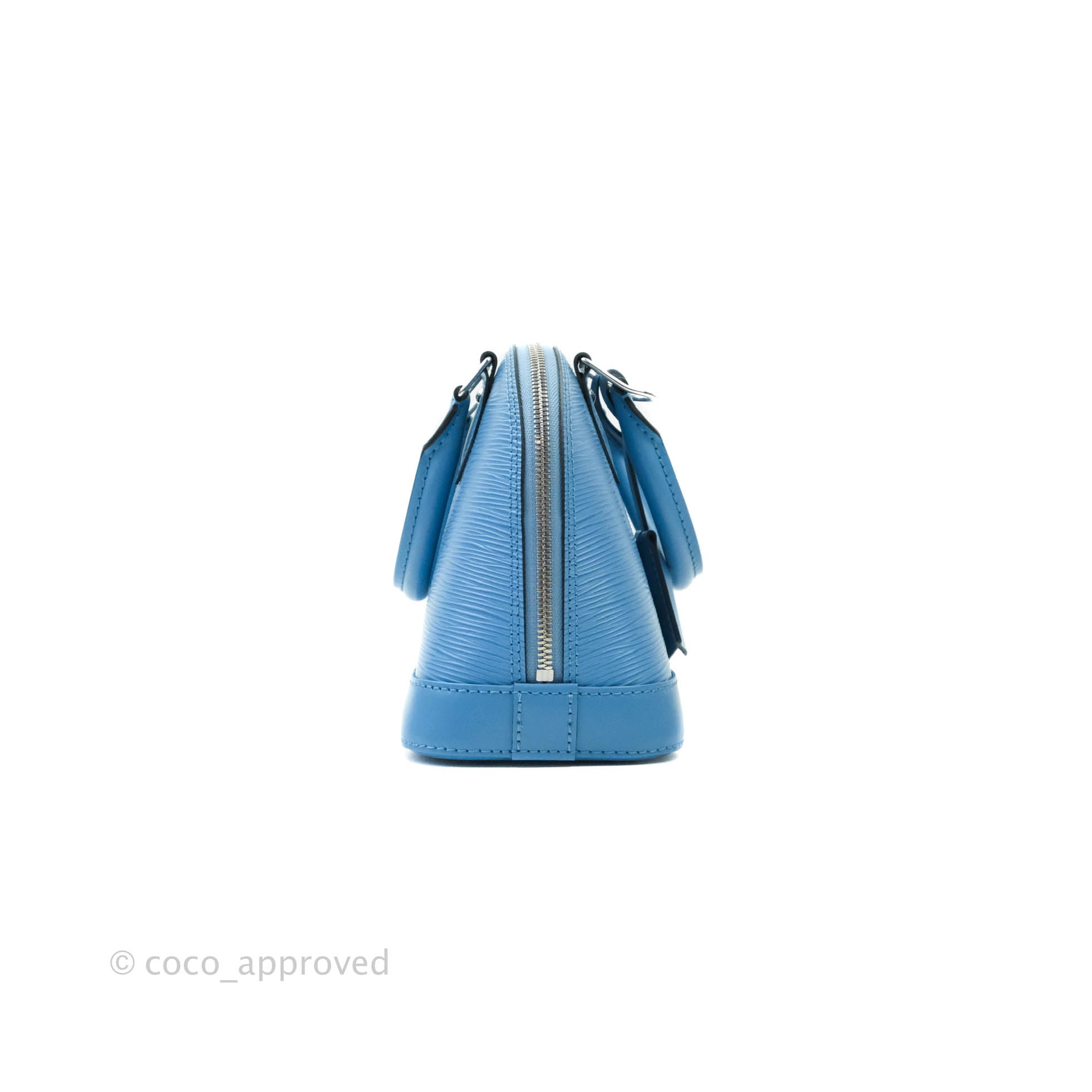 Louis Vuitton Epi Alma BB Blue with Jacquard Strap – Coco Approved