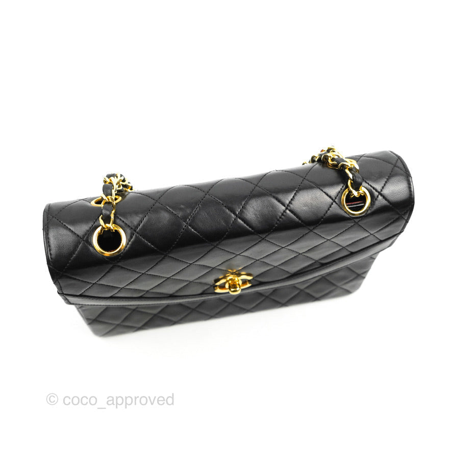 CHANEL Lambskin Quilted Diamond Clutch With Chain Light Green 892323