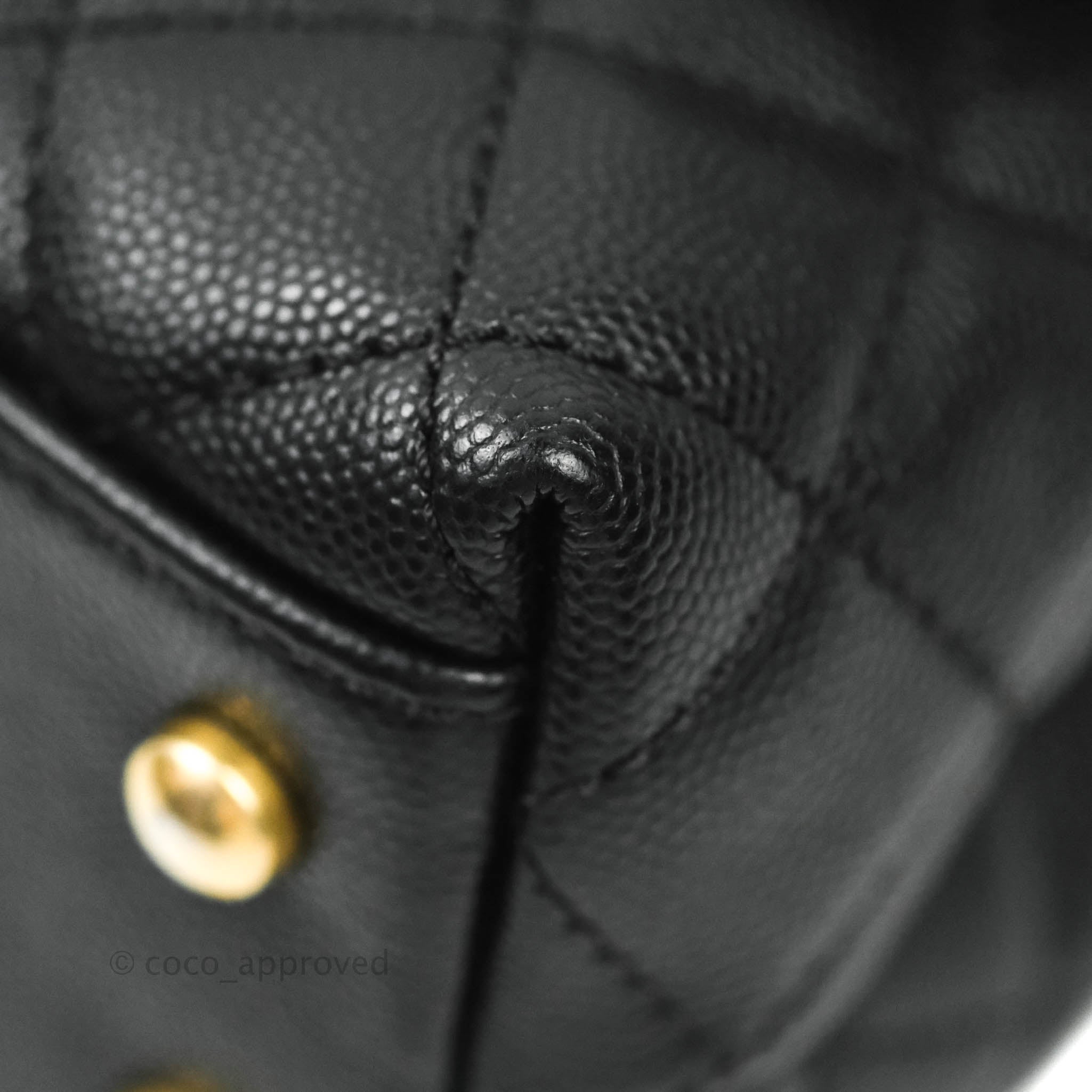 Coco handle bag small Caviar Black – Kluxq