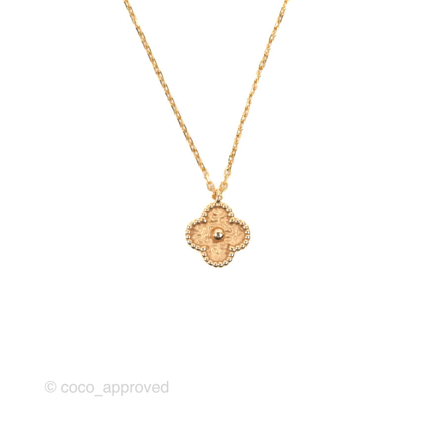 VAN CLEEF & ARPELS - Alhambra rose-gold mother-of-pearl pendant |  Selfridges.com