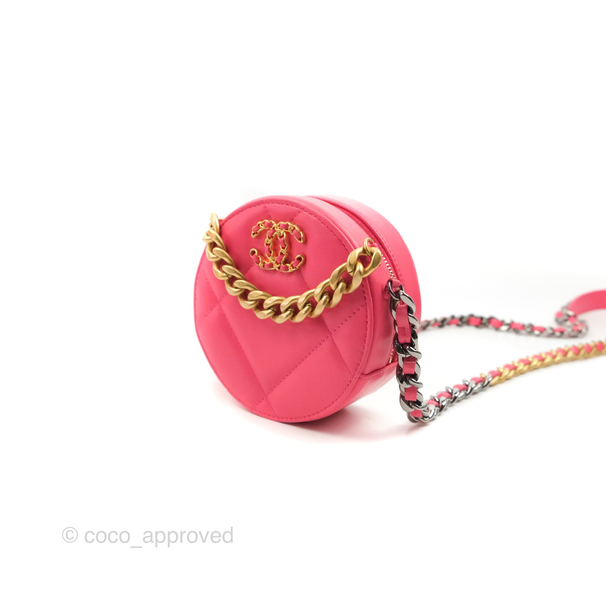 Chanel 19 Round Clutch w/ Chain - Mini Bags, Handbags
