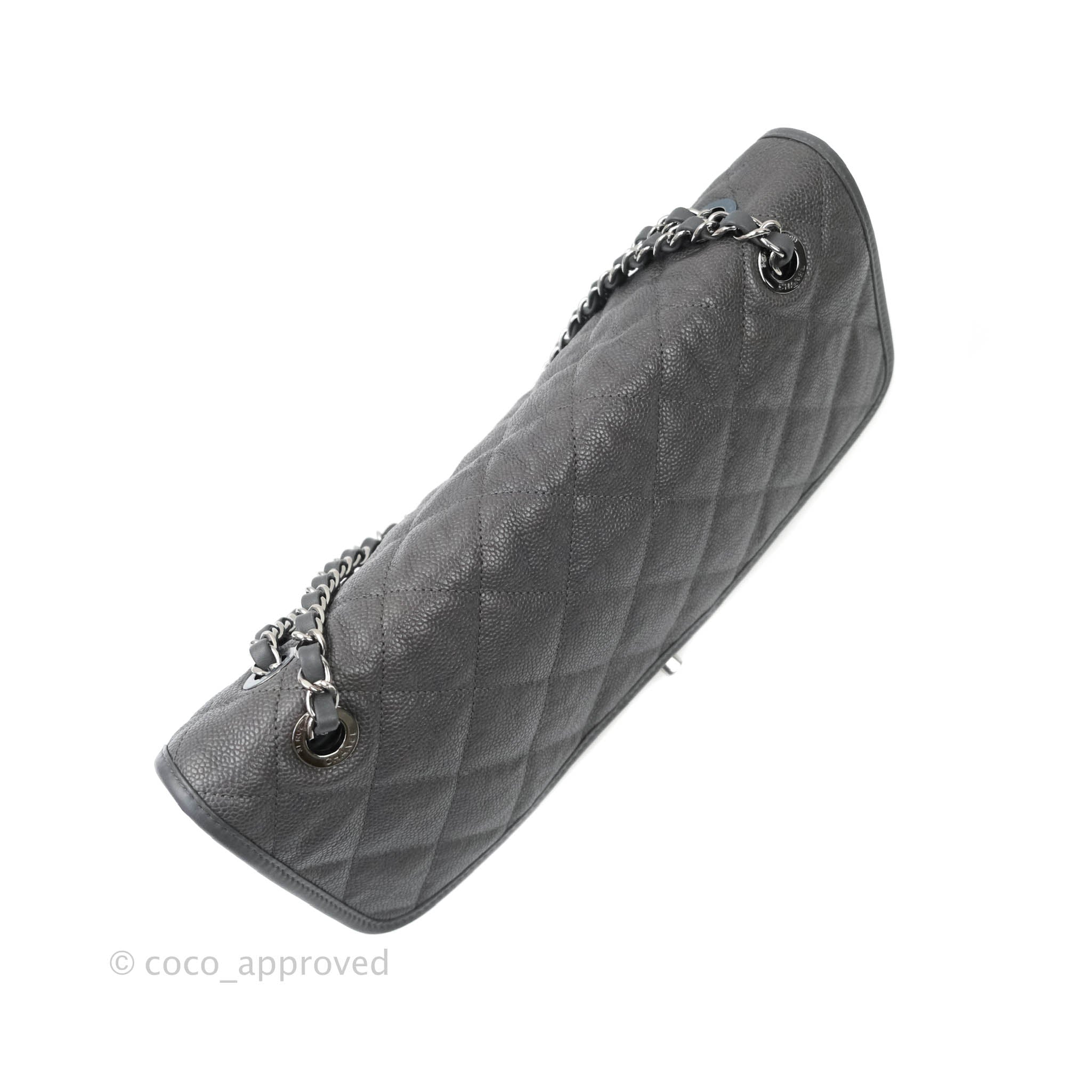 Chanel French Riviera Grey Caviar Flap Bag –