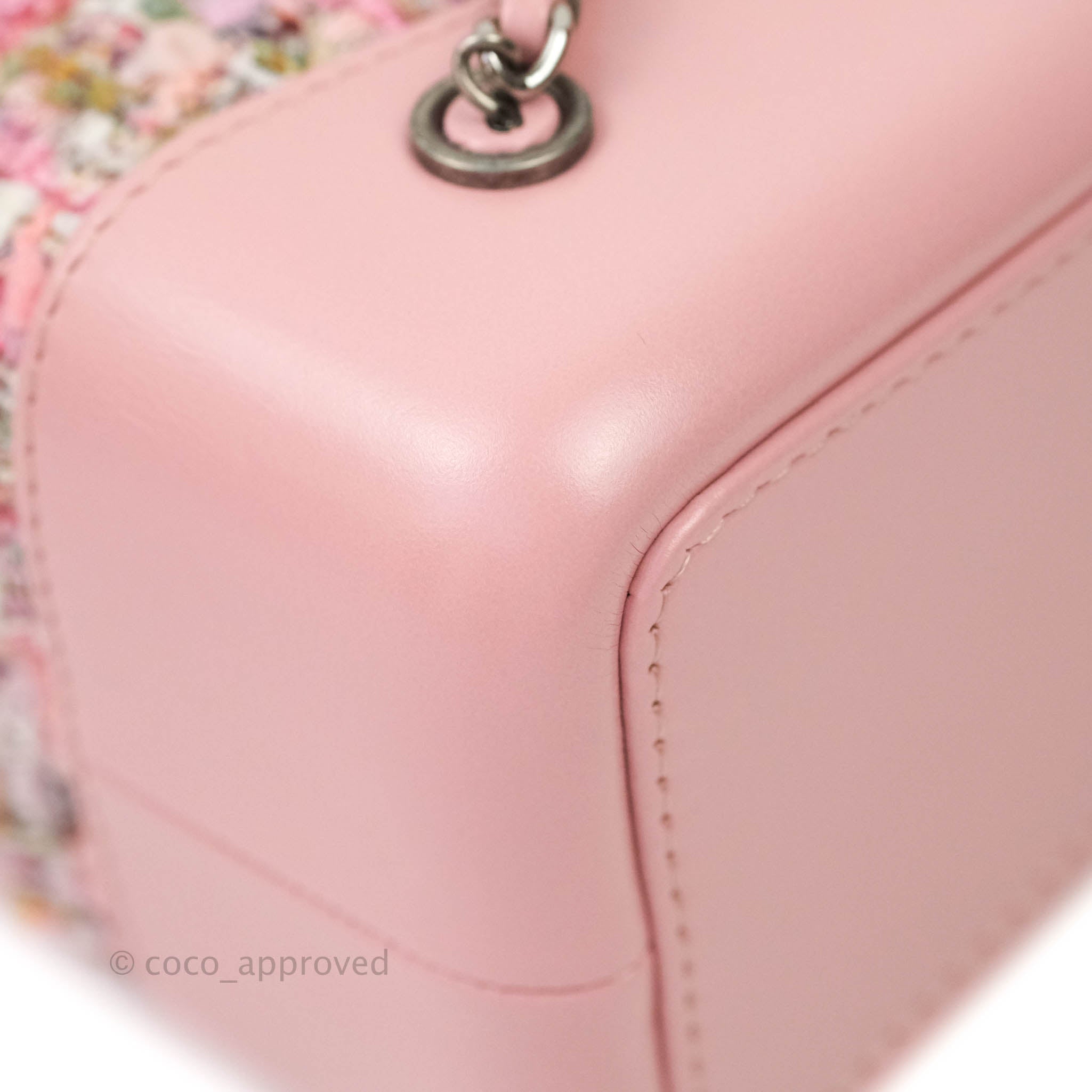Chanel Pink Tweed/Leather Gabrielle Small Backpack Bag - Yoogi's