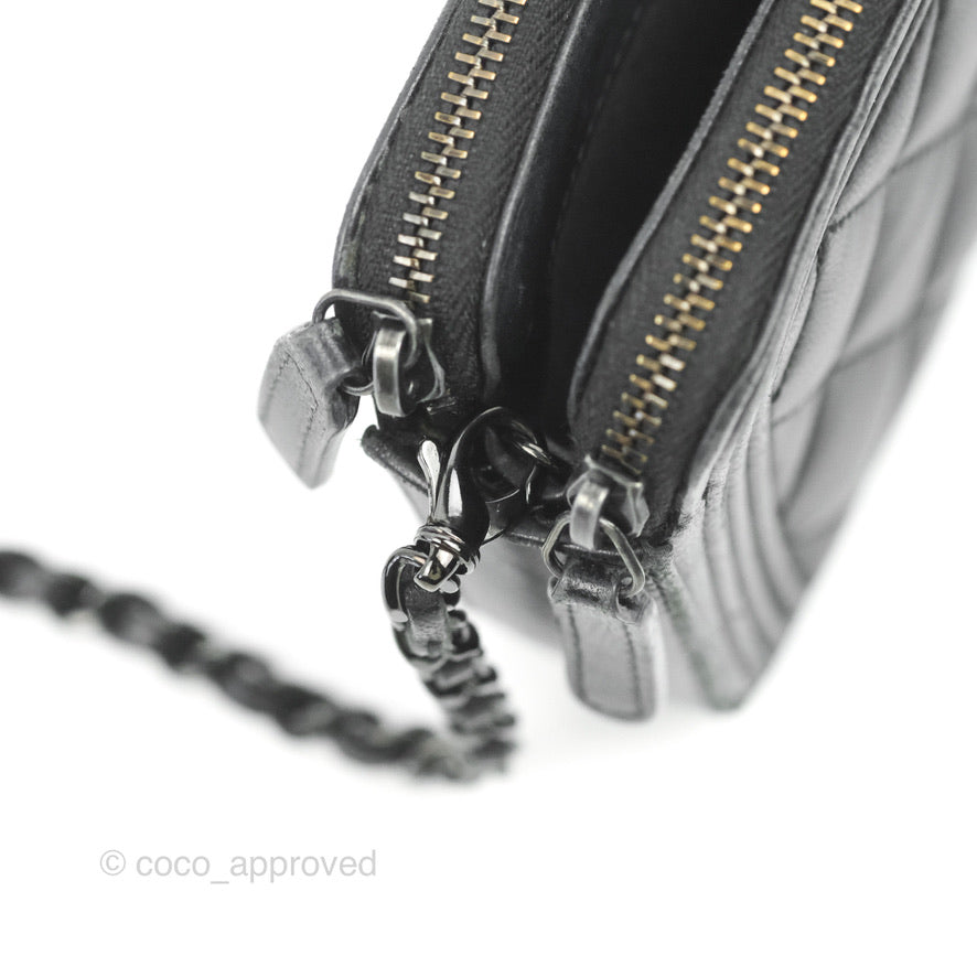 Chanel Red Chevron Boy Lambskin Wallet On Chain Leather ref.420060 - Joli  Closet