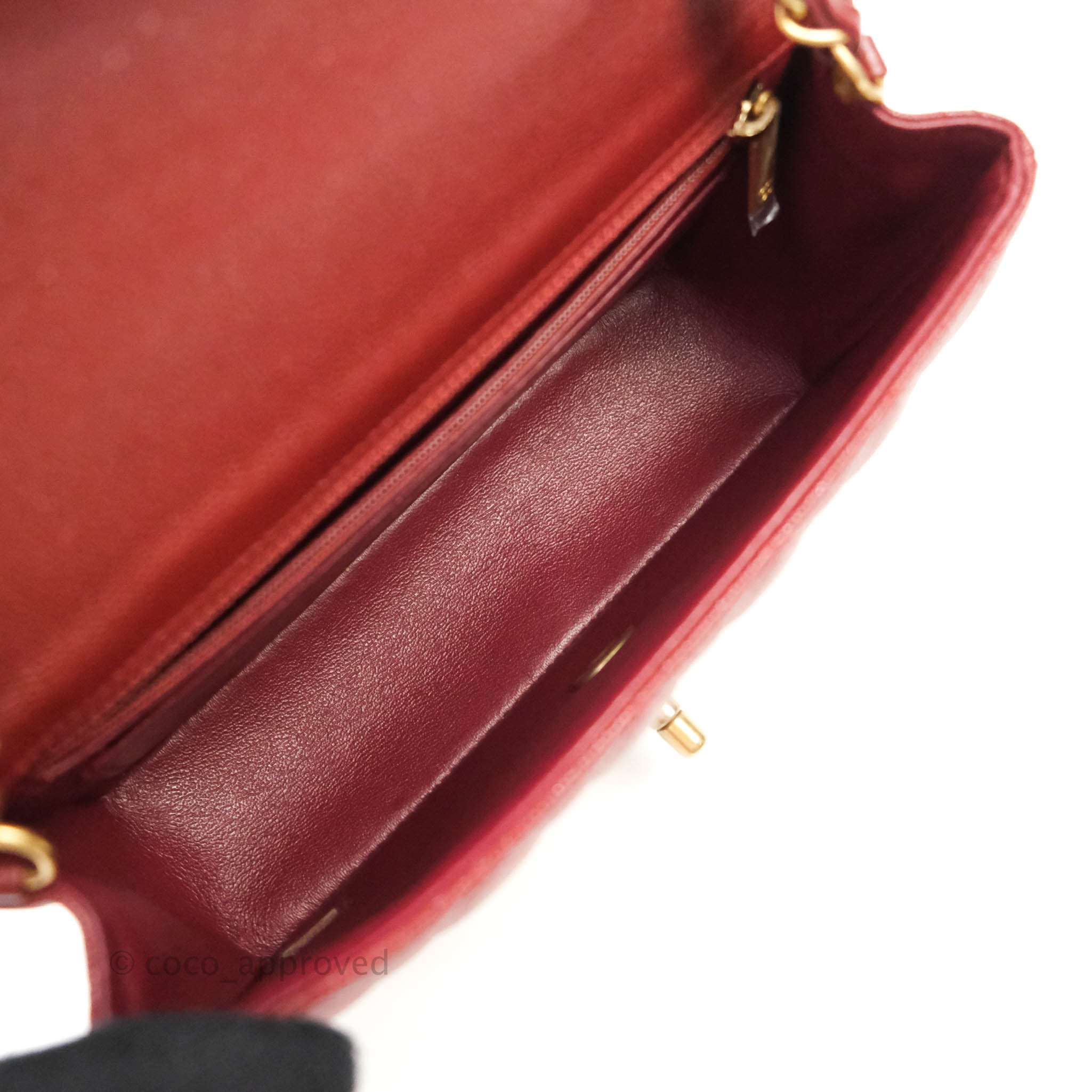 Chanel Burgundy Grained Calfskin Wallet