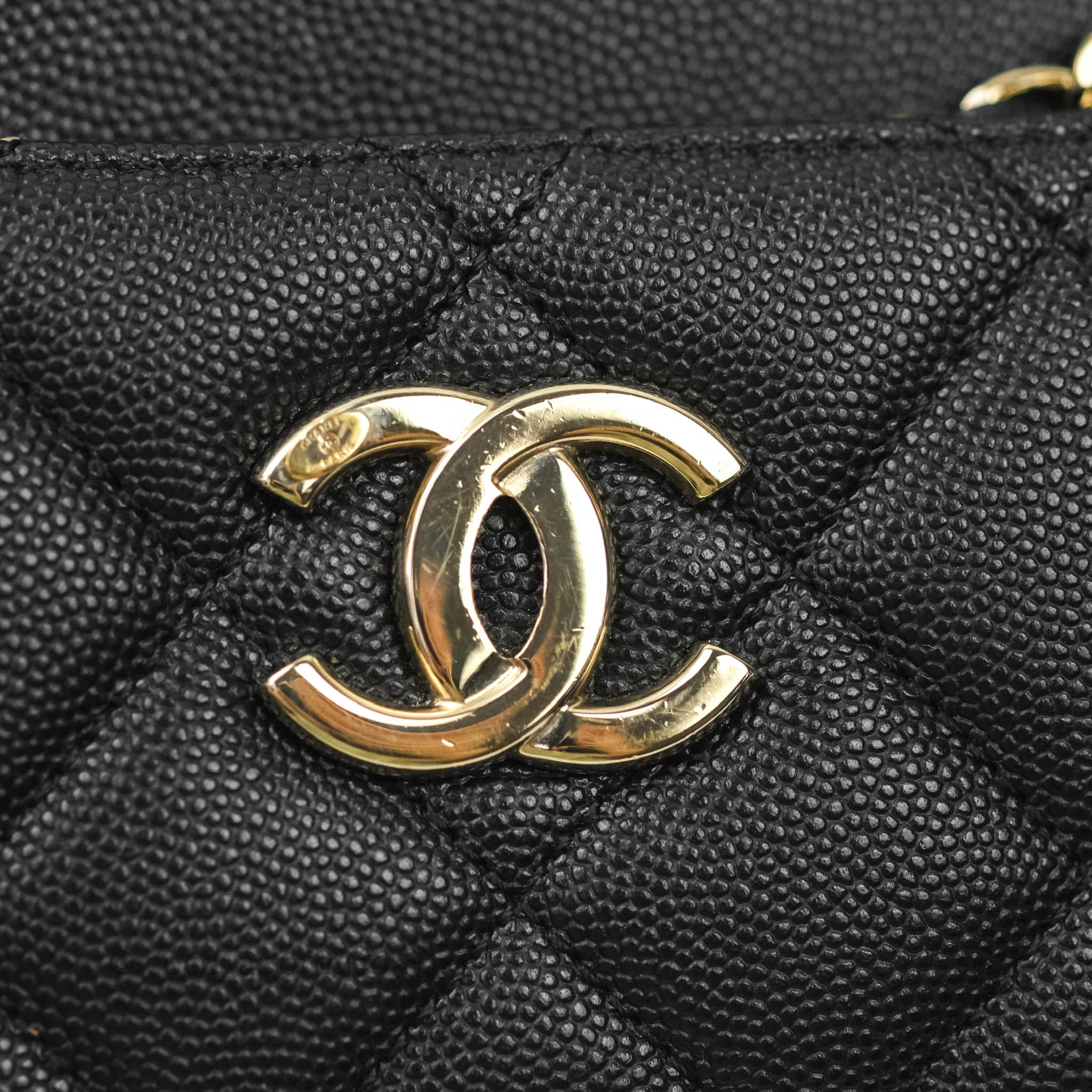Chanel Quilted Camera Bag Black Caviar Gold Hardware 21A – Coco Approved  Studio