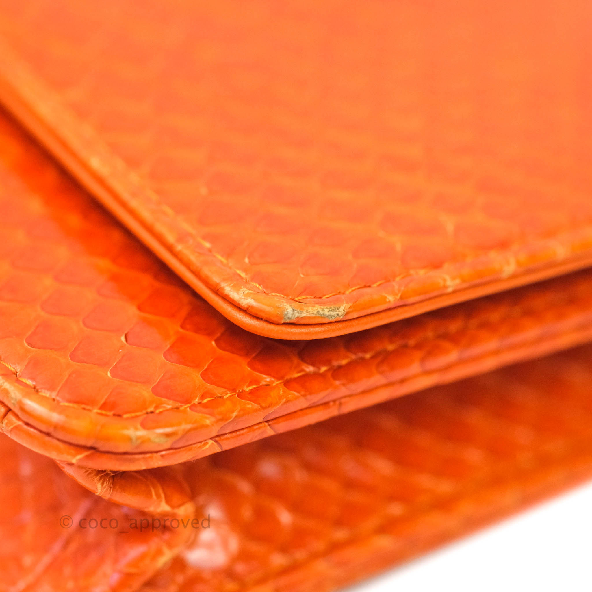 chanel orange wallet