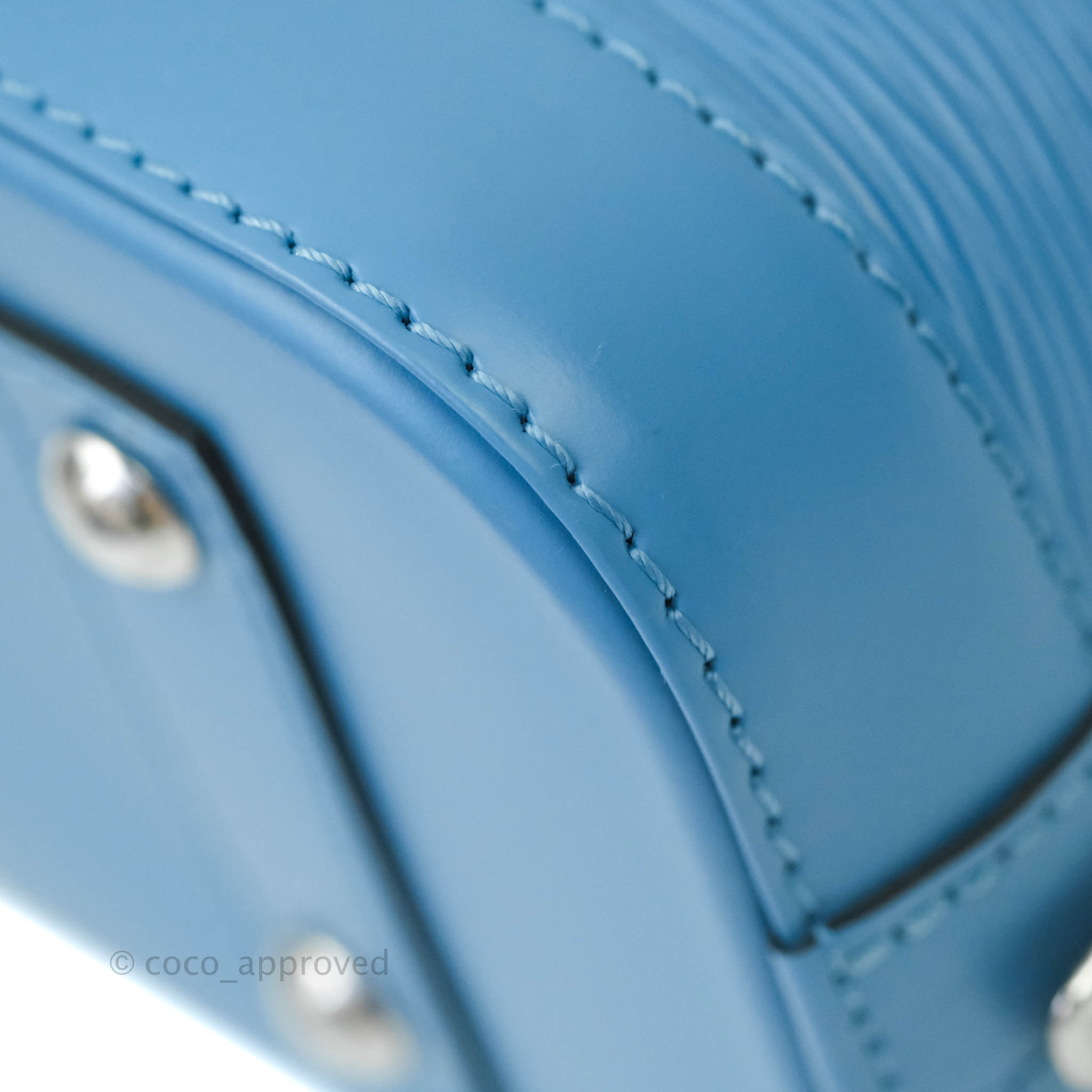 Louis Vuitton Epi Alma BB Blue with Jacquard Strap – Coco