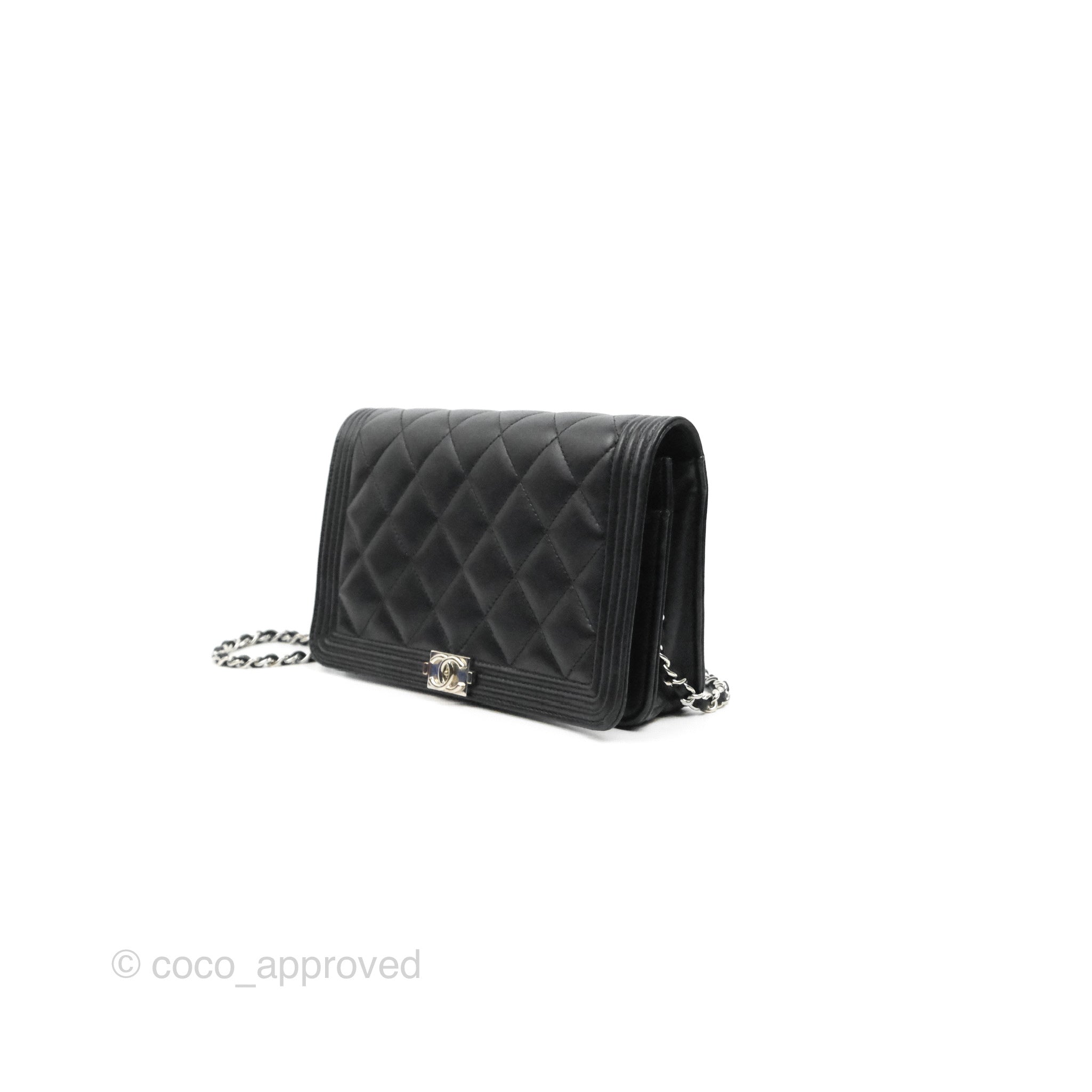 Chanel Book Wallet on Chain Quilted Lambskin Black 236124340
