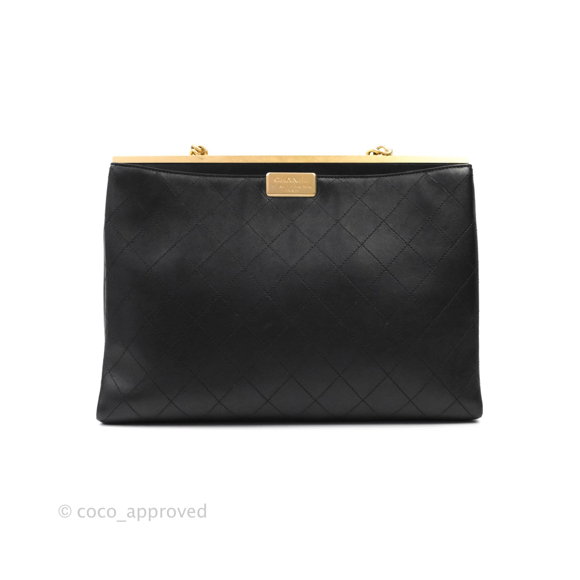 Chanel Flat Quilted Coco Luxe Large Shopping Bag Black Aged Gold Hardw –  Coco Approved Studio