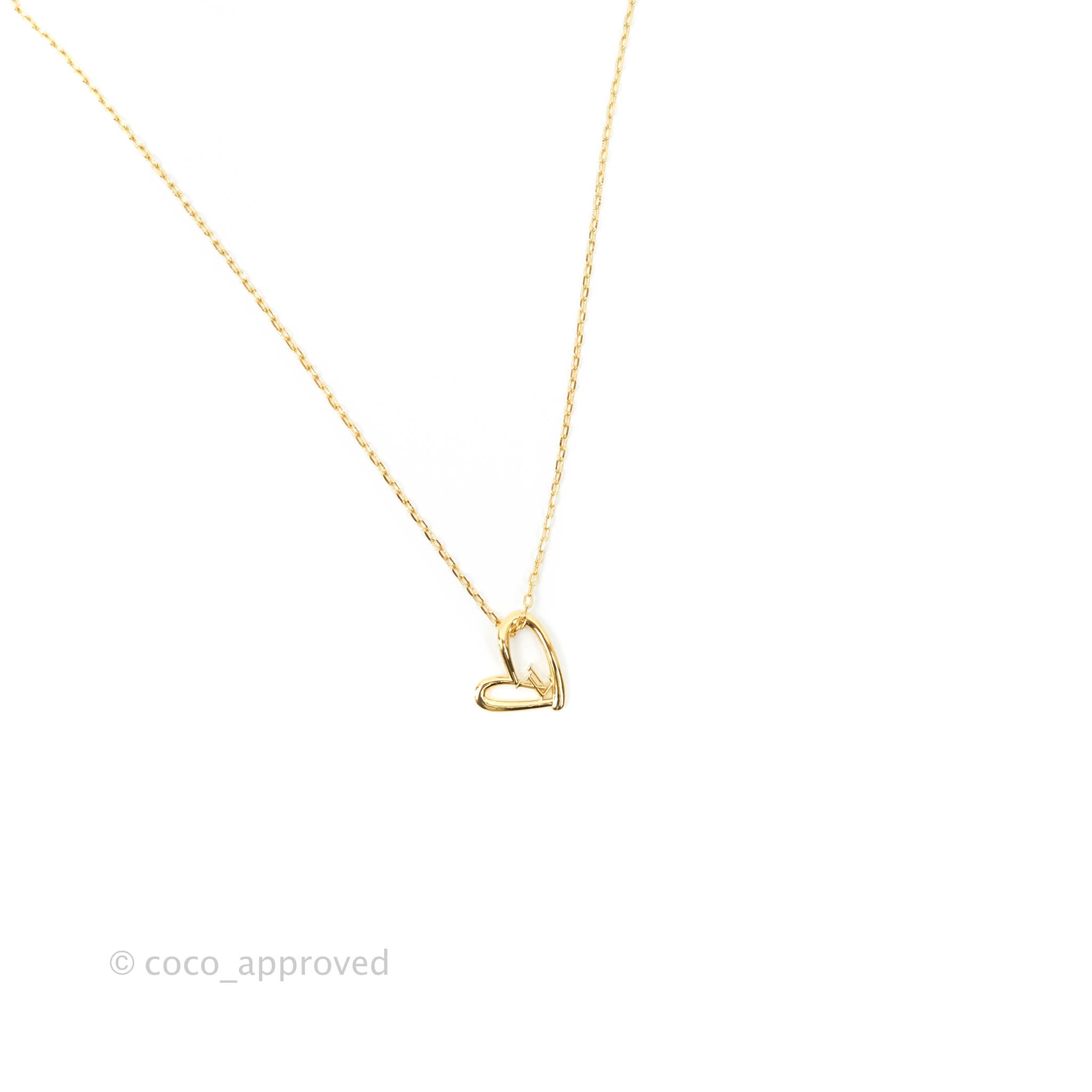 Louis Vuitton Fall In Love Heart Necklace Gold Tone – Coco