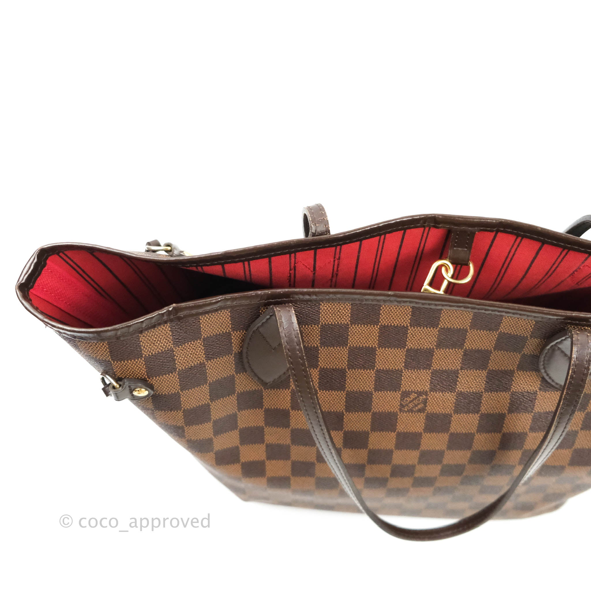 Sold at Auction: Louis Vuitton Damier Neverfull MM Tote Bag