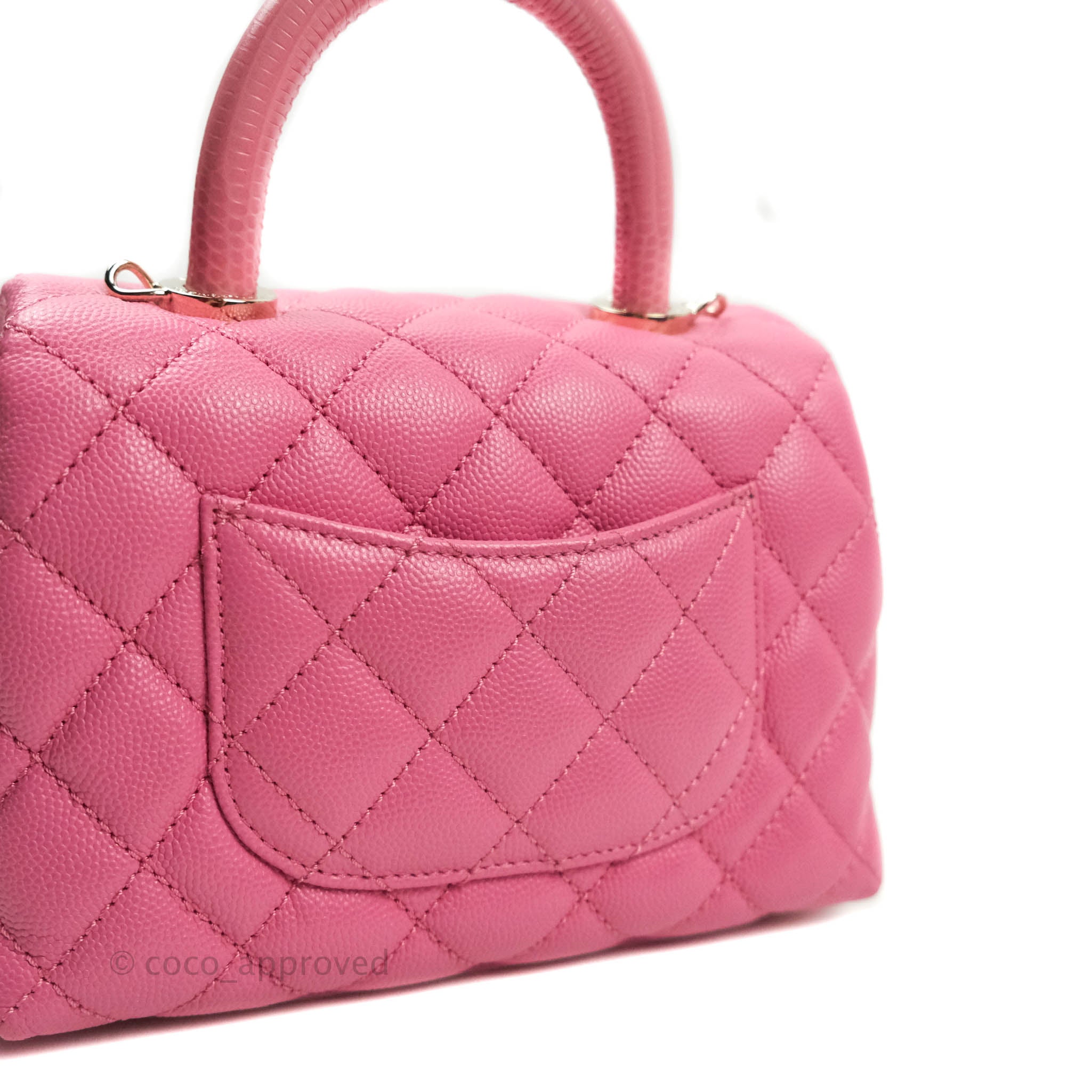 CHANEL Caviar Quilted Mini Coco Handle Flap Light Pink 1256851