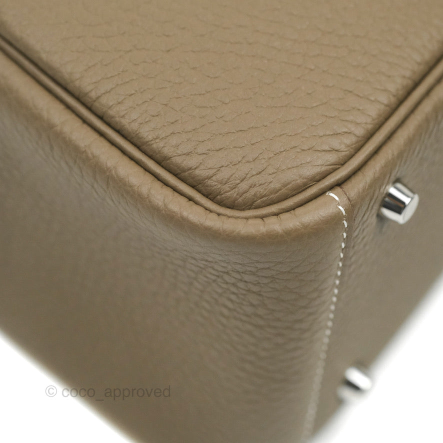 Hermés Etoupe Mini Lindy 16cm of Clemence Leather with Palladium Hardware, Handbags & Accessories Online, Ecommerce Retail