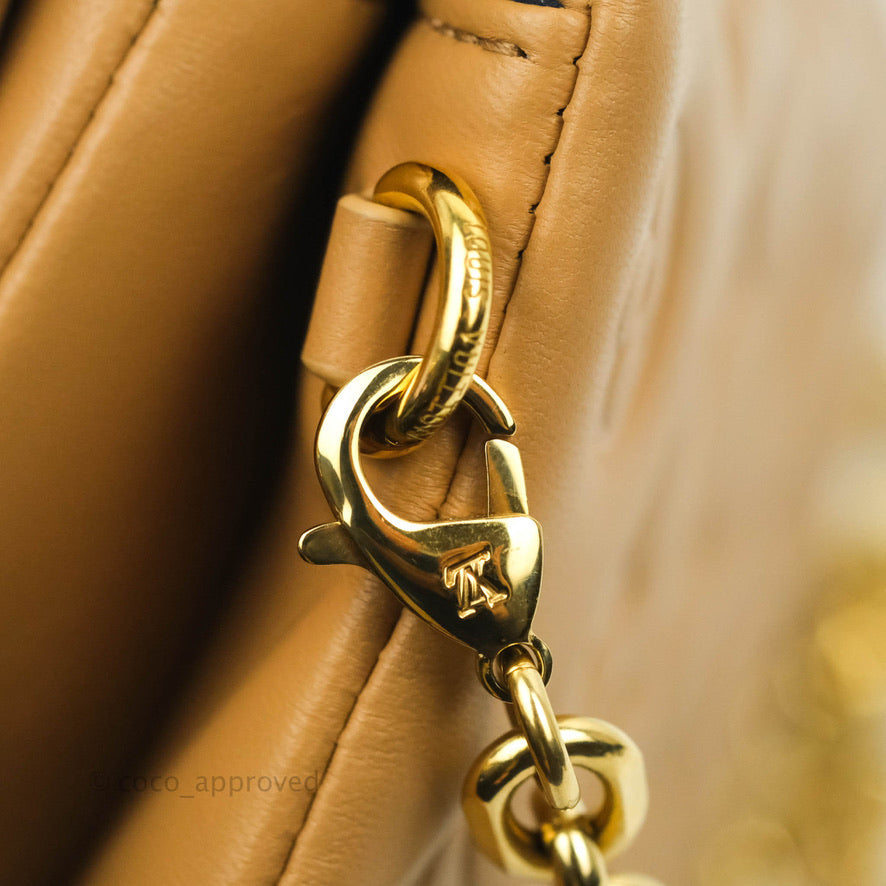 Louis Vuitton LV Pochette Coussin Golden Leather ref.375261 - Joli Closet